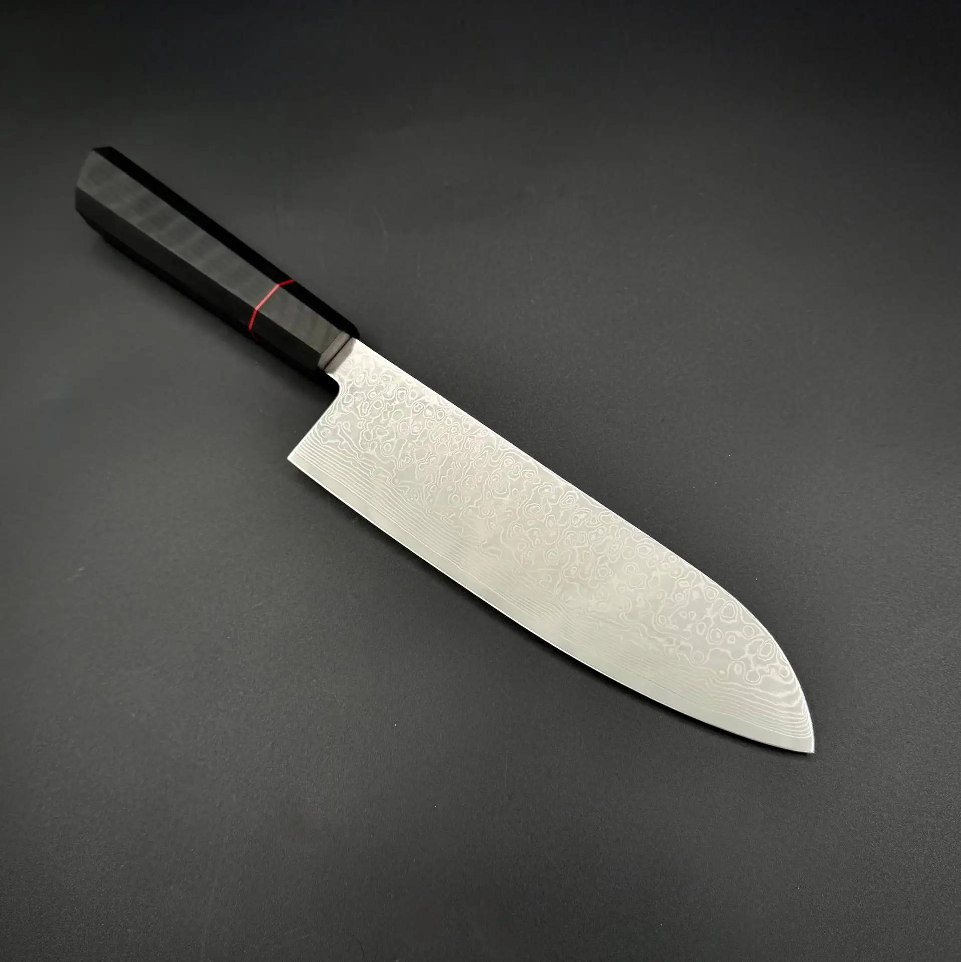 Поварской нож Сантоку AM Culinaire Damascus G10 AM-GCF14