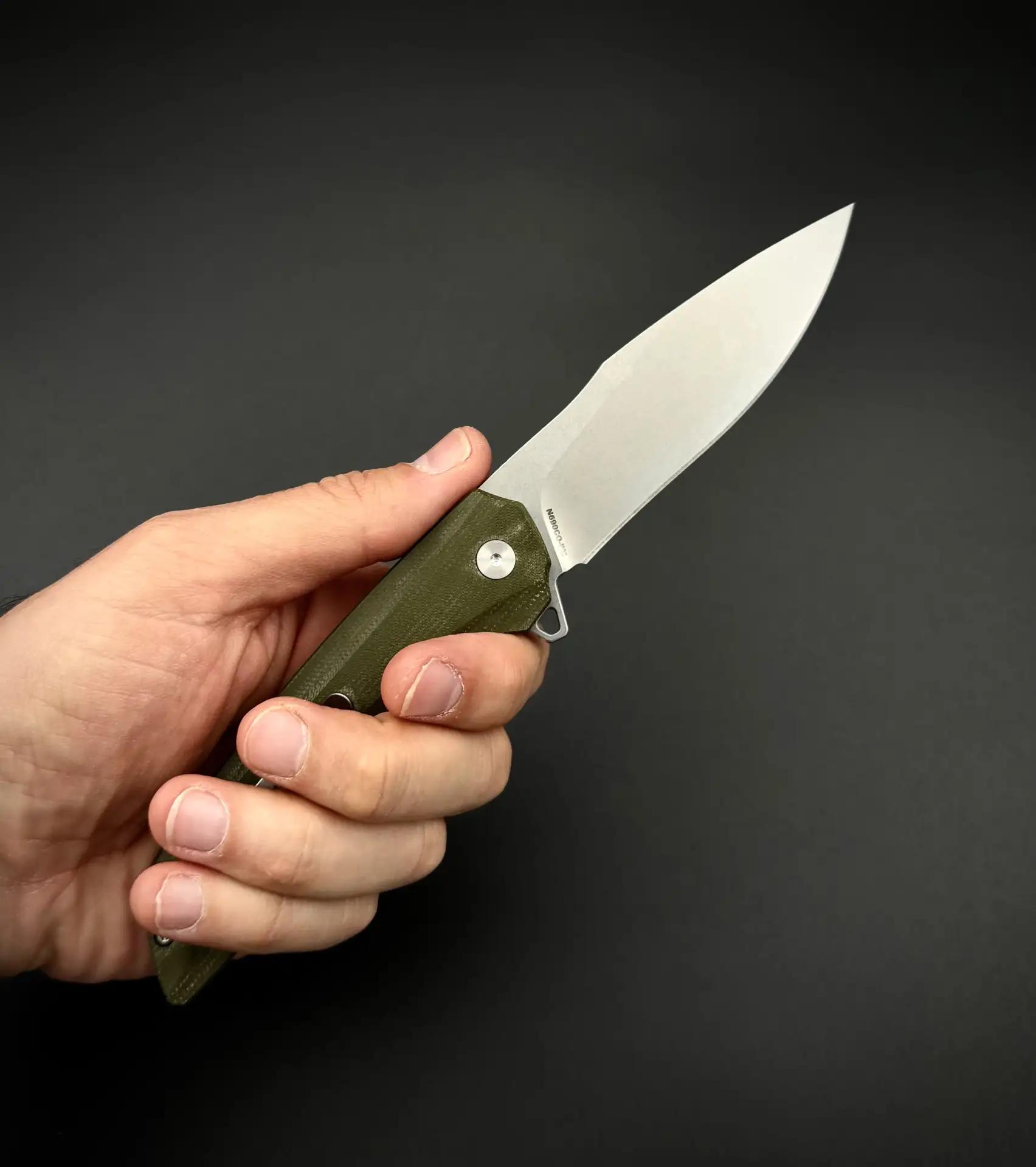 Складной нож Abyss-L n690co G10 Olive Alpha Miu