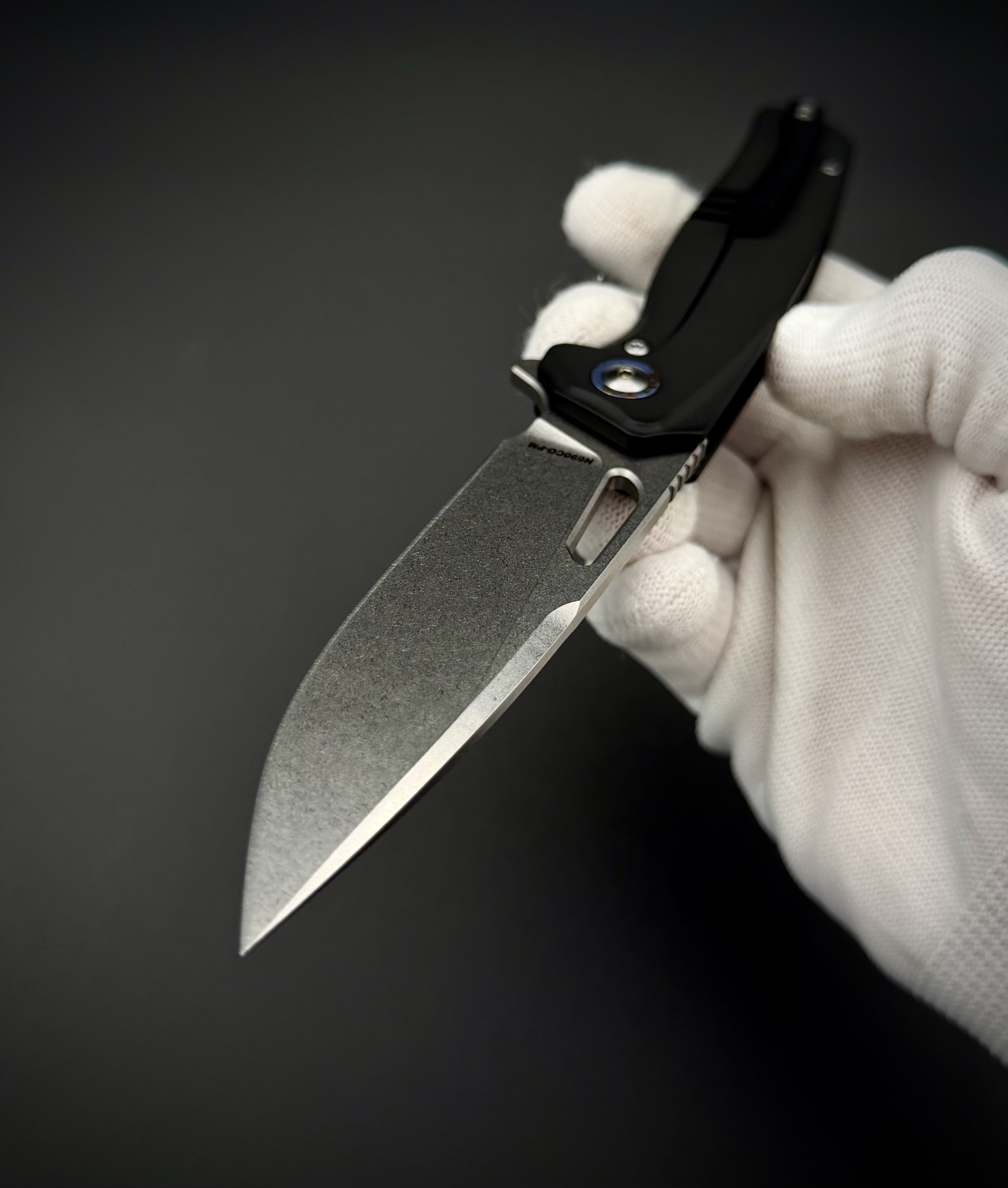 Складной нож Void Black Titanium Spear Point Alpha Miu