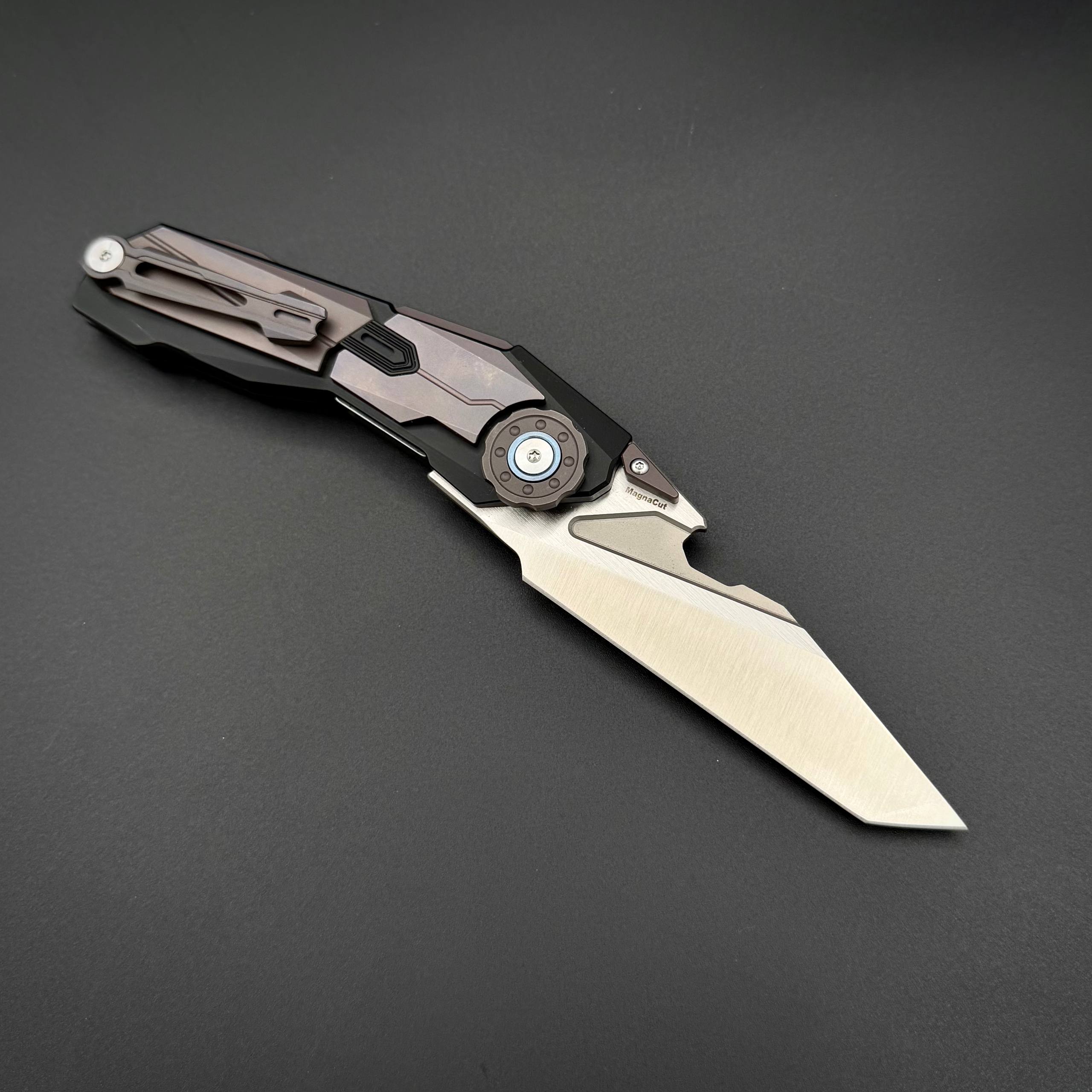 Складной нож Obsidian CPM Magnacut Purple Titanium