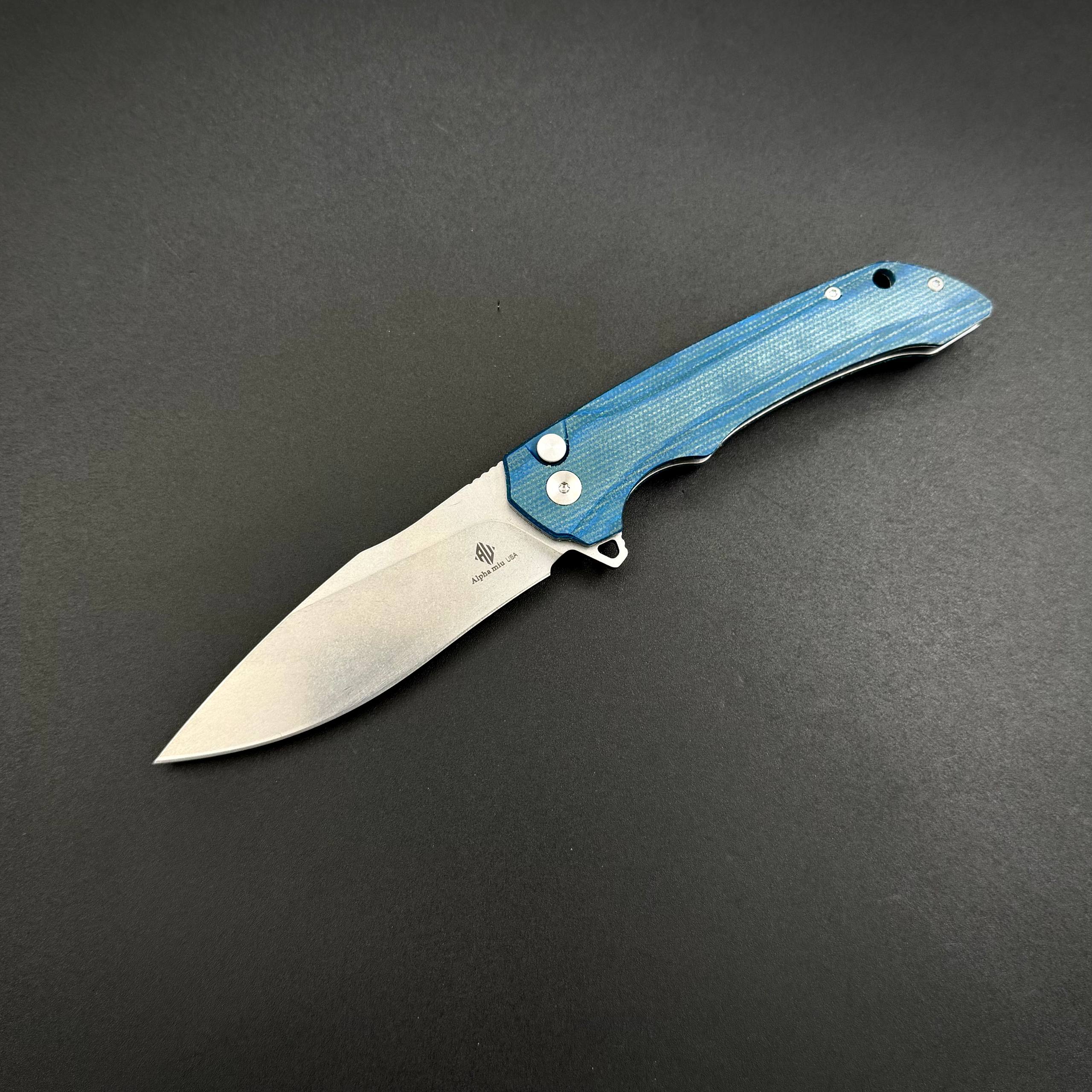Складной нож Abyss-B n690co G10 Blue Alpha Miu