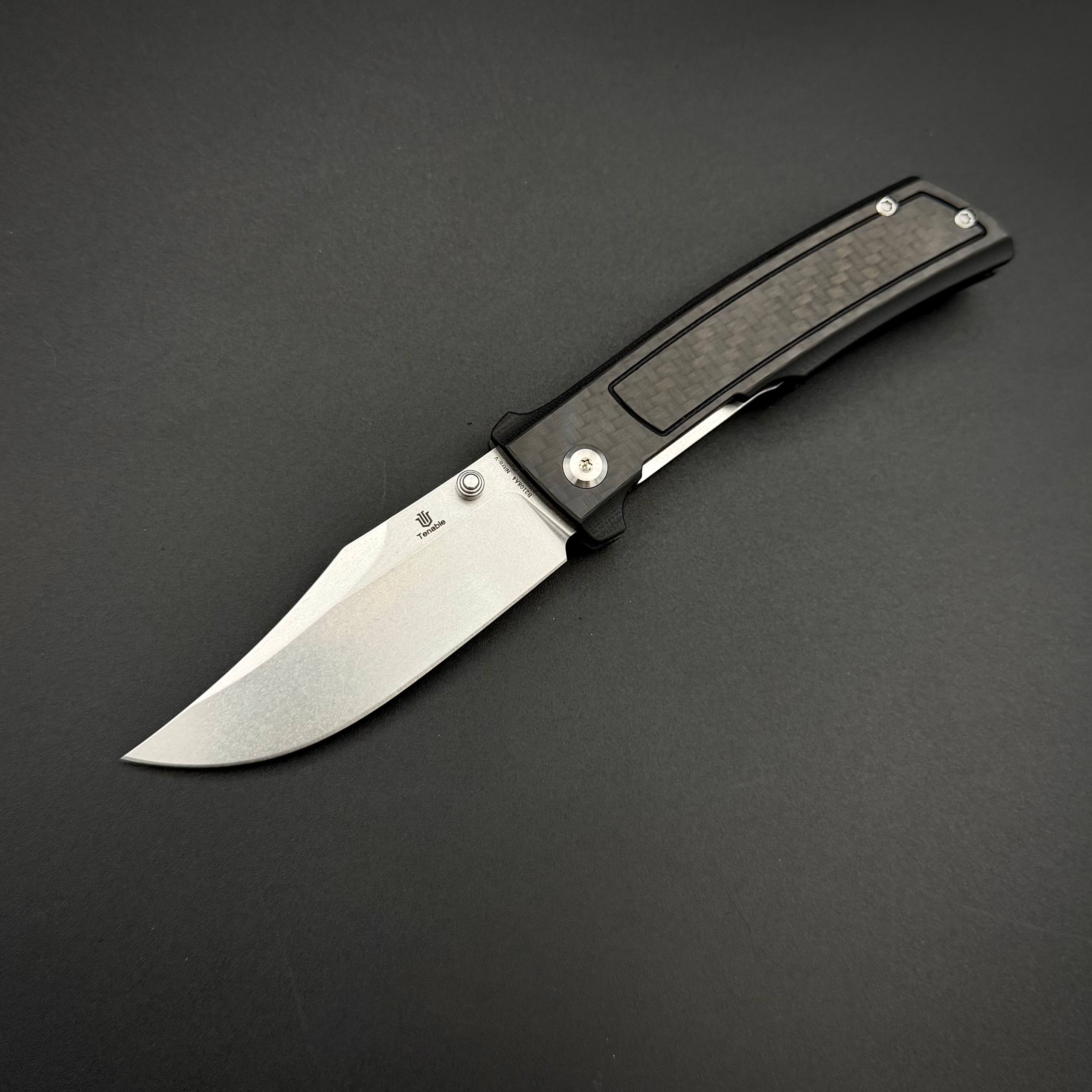 Складной нож Tenable Bison Nitro V Twill Carbon Fiber
