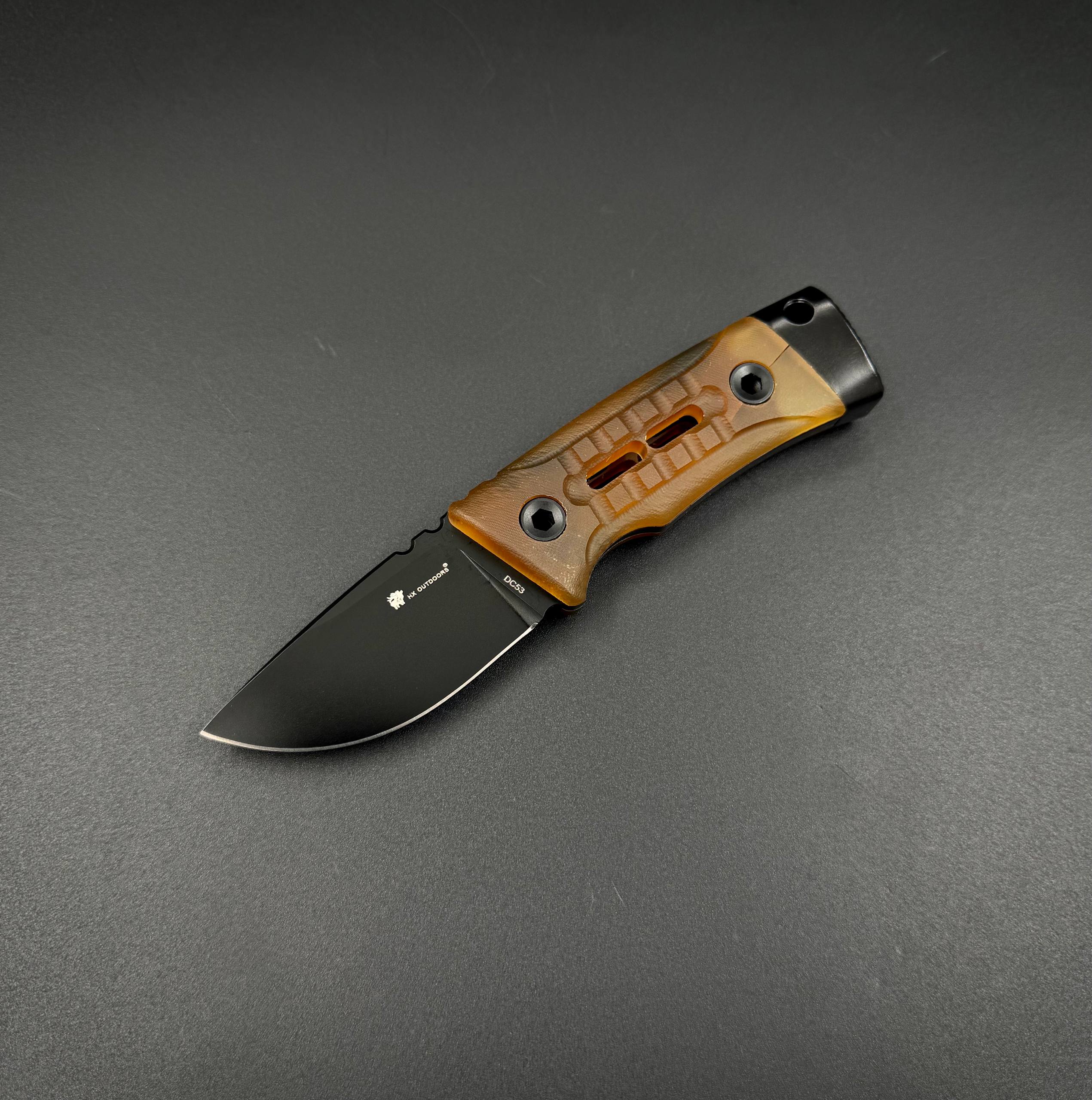 Нож EDC скиннер-горфикс Locklet Mini DC53 DLC Ultem HX OUTDOORS