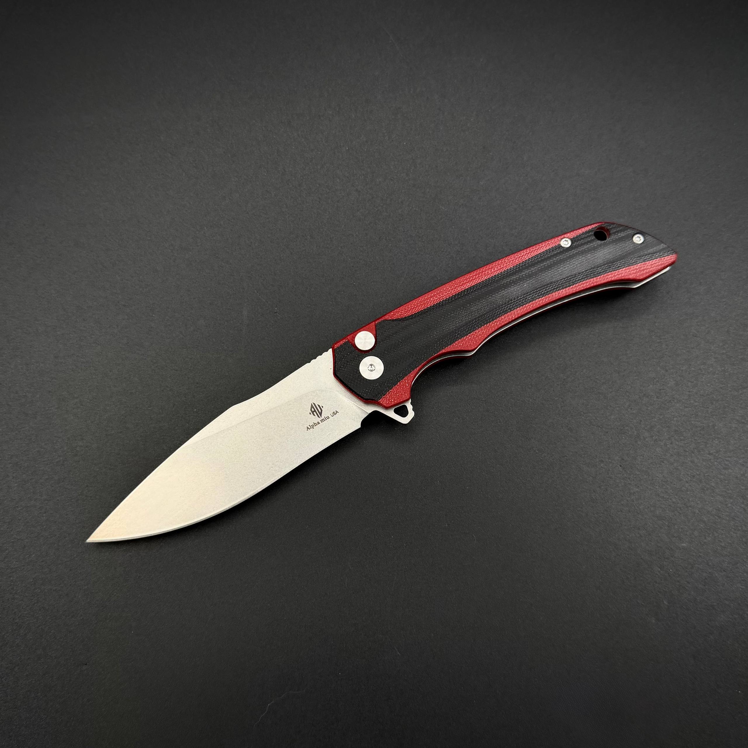 Складной нож Abyss-B n690co G10 Black Red Alpha Miu