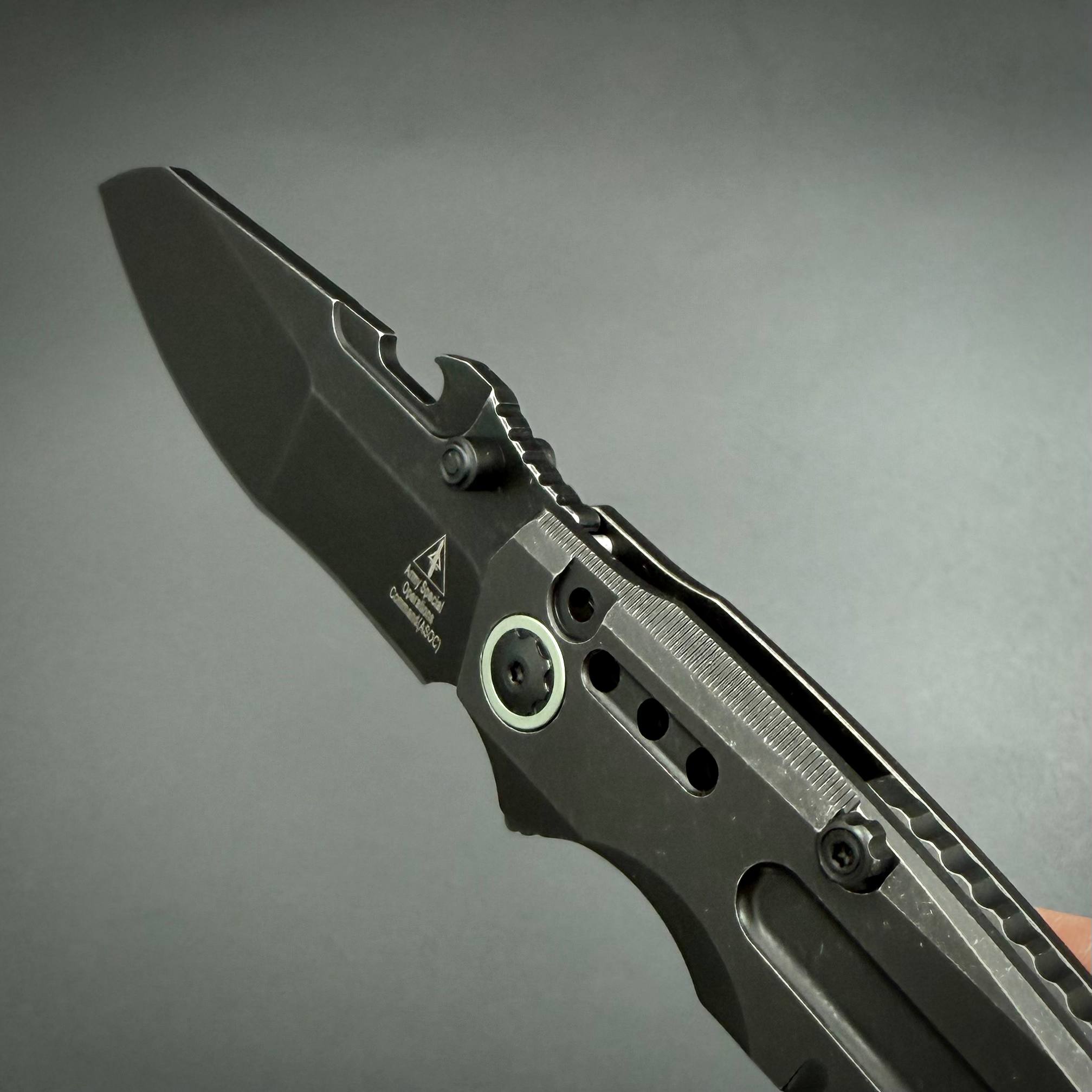 Складной тактический нож Martian n690co Titanium Black Alpha Miu