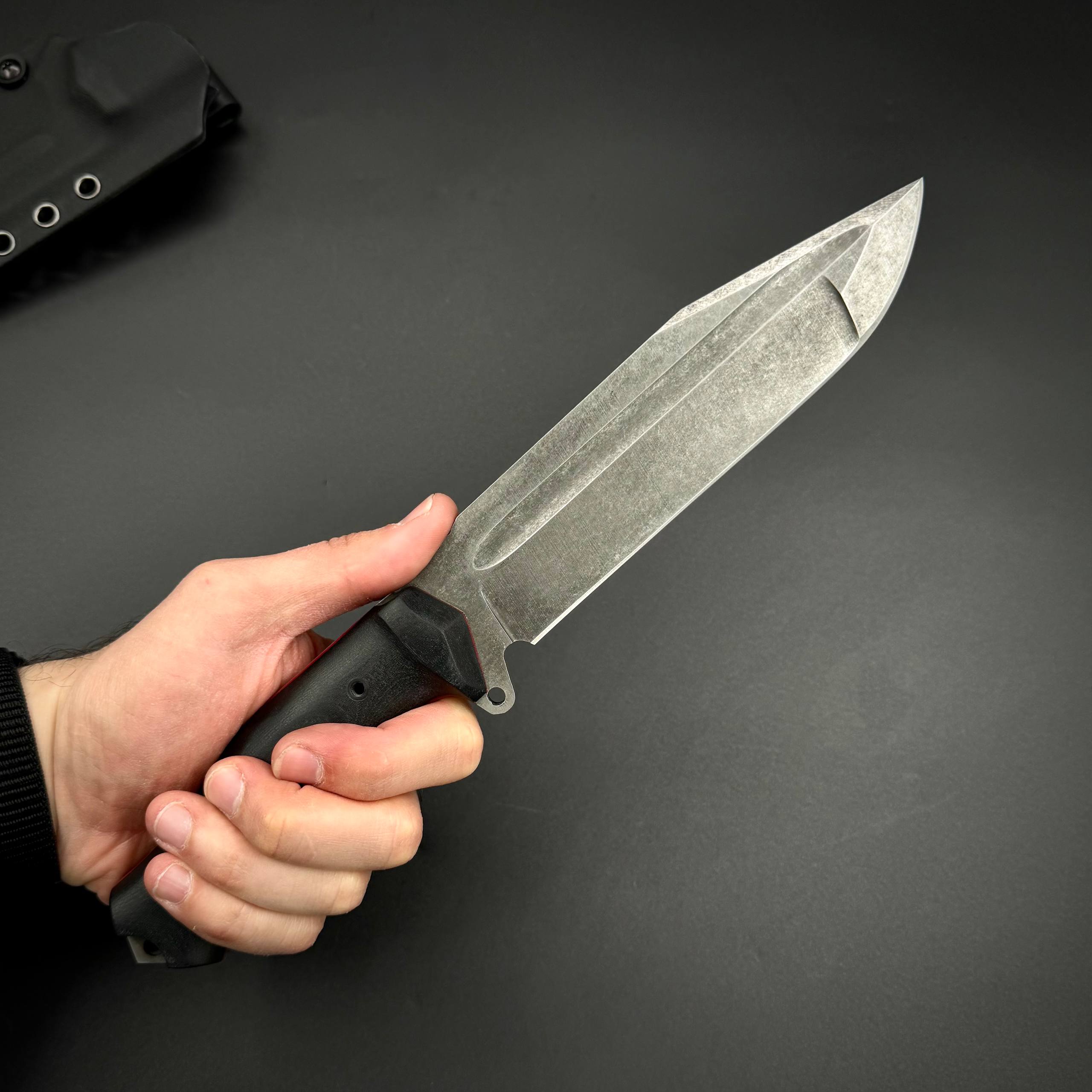 Тактический нож ручной работы Ksifos Black Max Knives