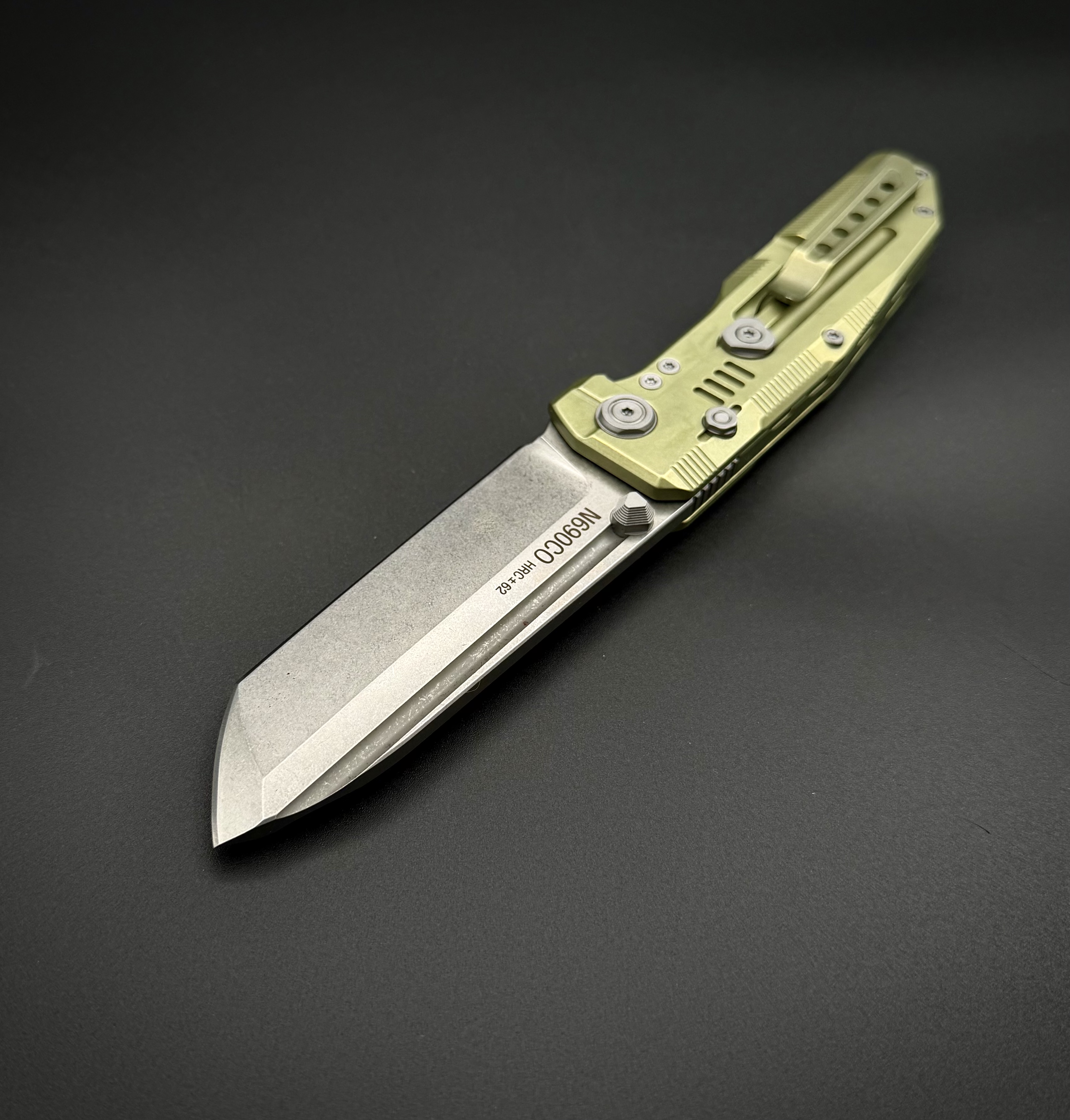 Складной тактический нож Alien n690c0 Titanium Olive Alpha Miu