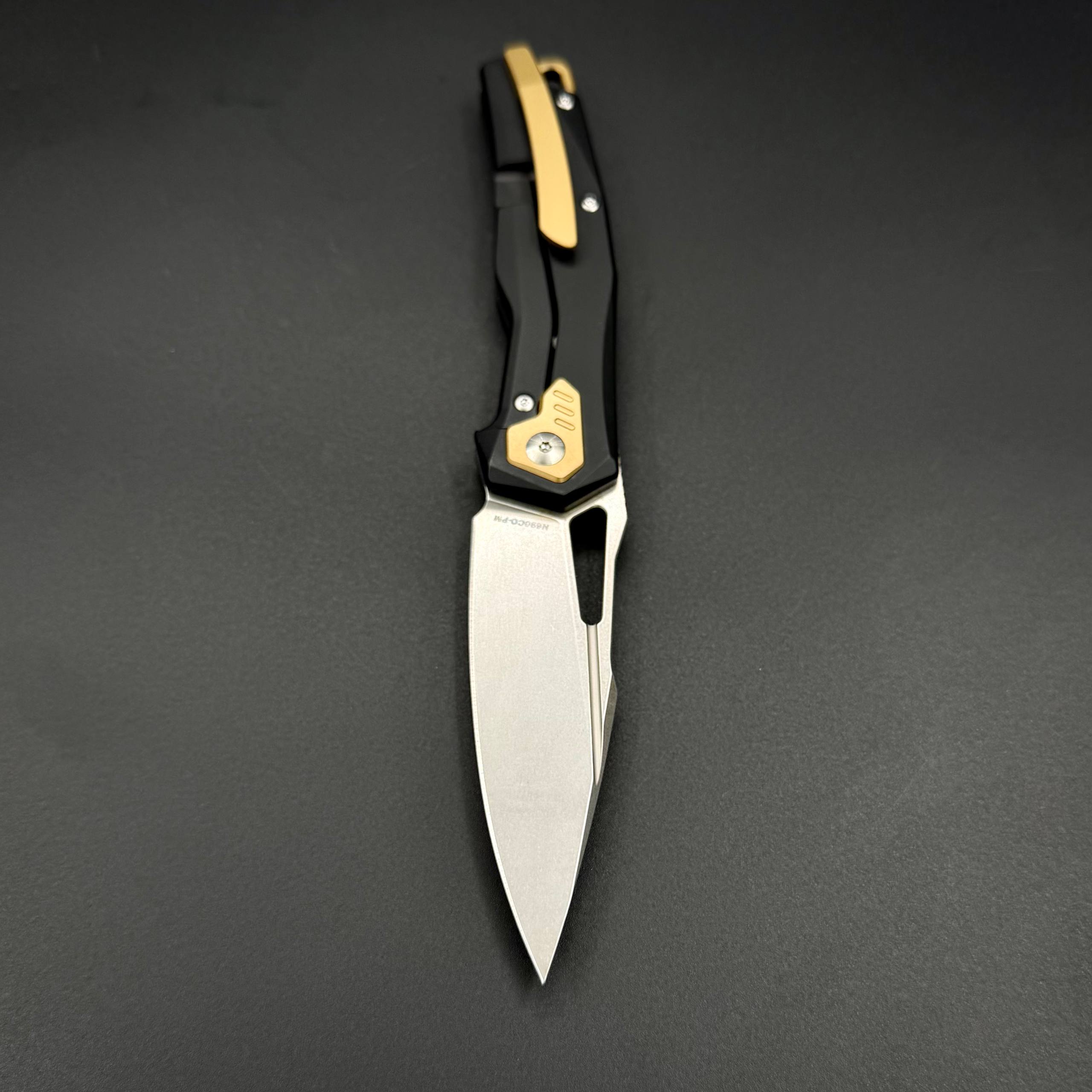 Складной нож Swift Black Gold n690co Titanium