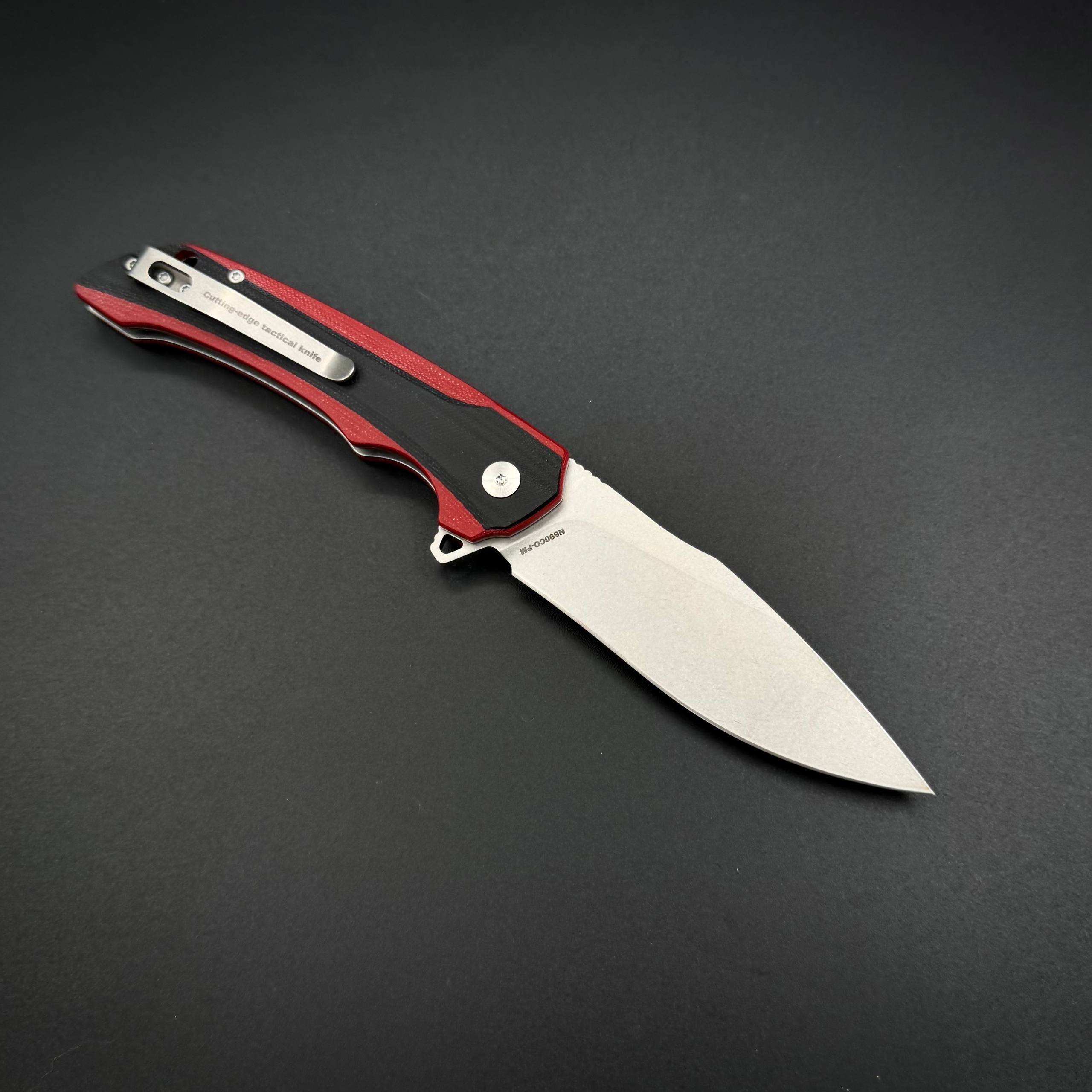 Складной нож Abyss-B n690co G10 Black Red Alpha Miu