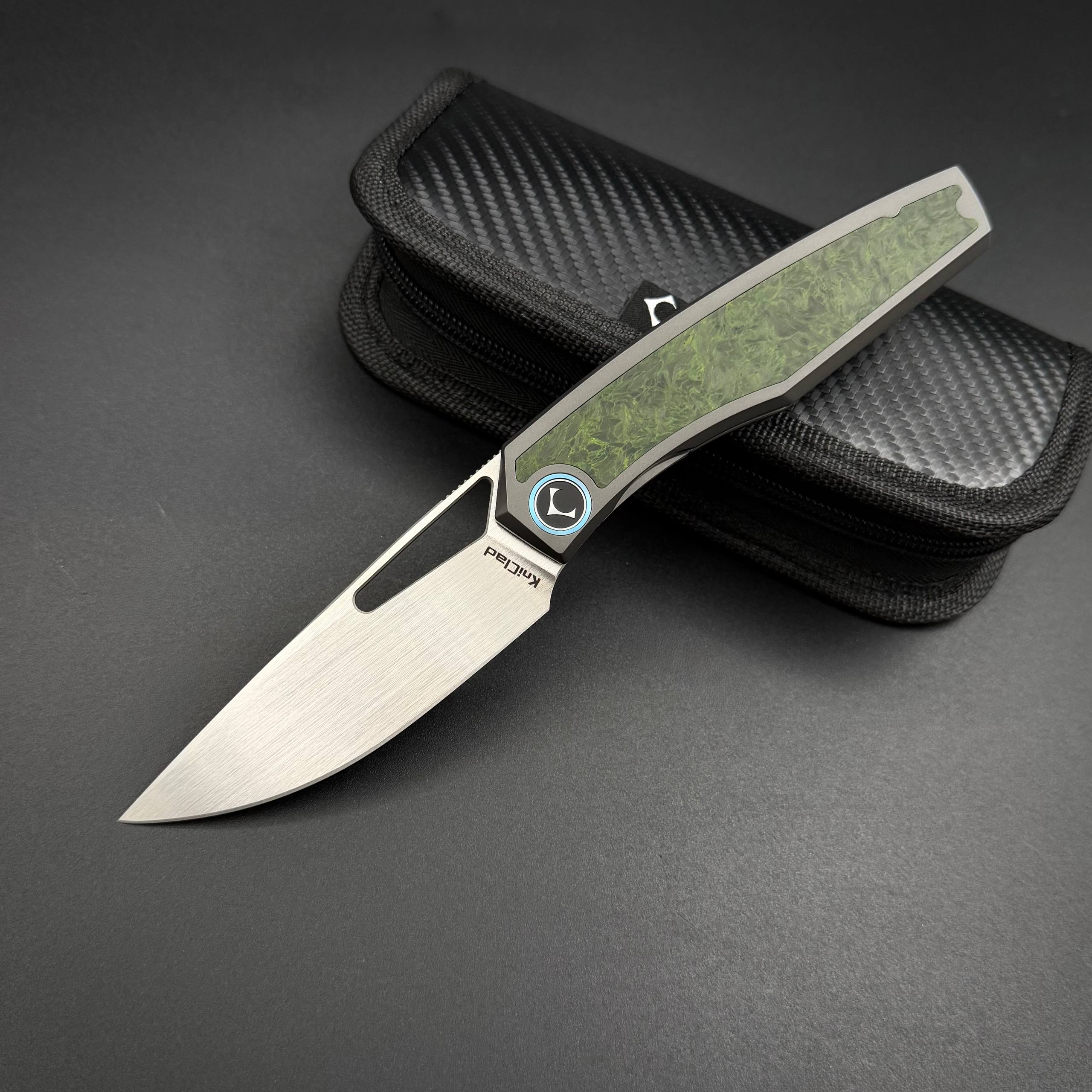 Складной нож Mowell CPM S35VN Green Carbon Fiber Titanium