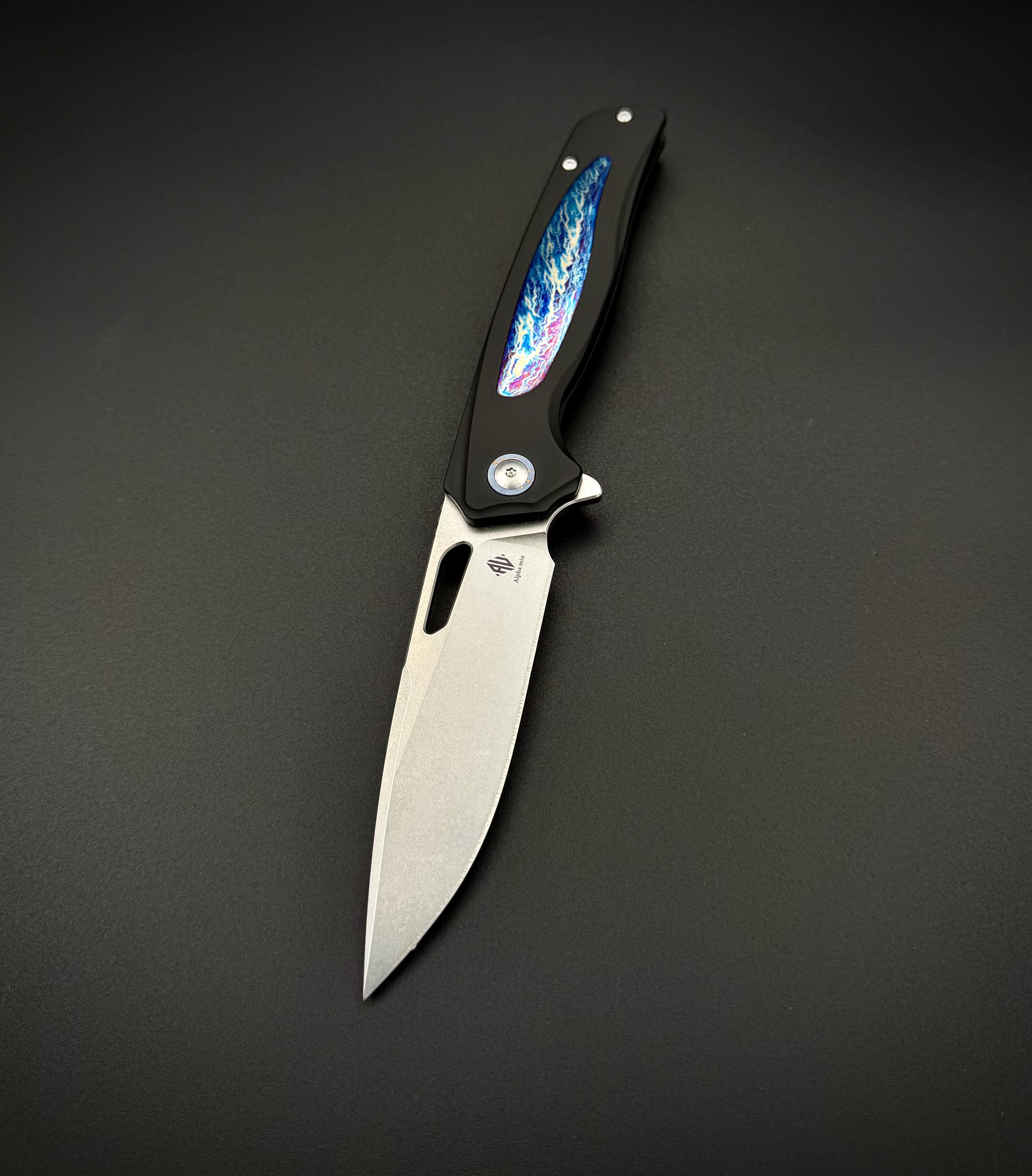 Складной нож Void Black Titanium Spear Point Alpha Miu