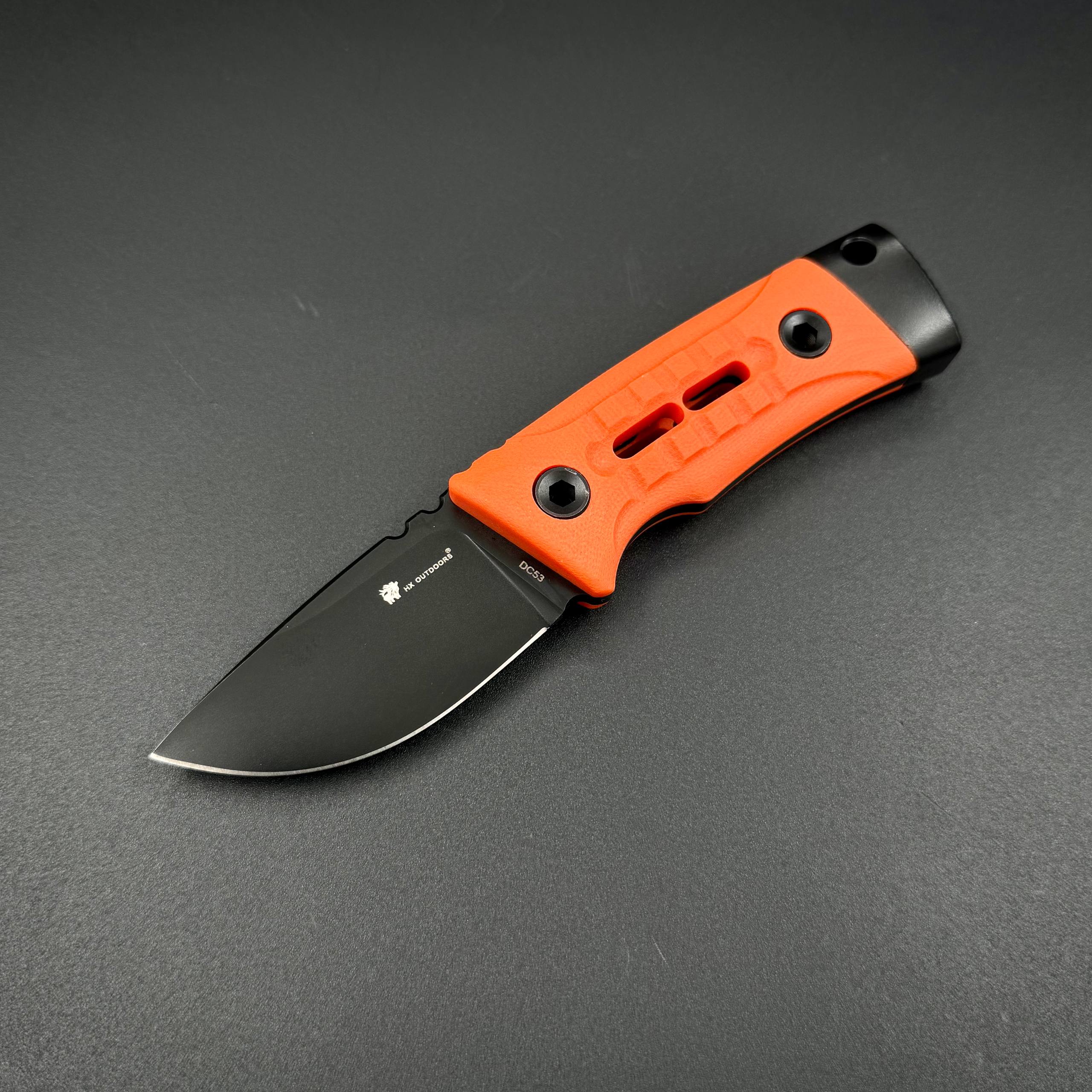 Нож EDC скиннер-горфикс LOCKLET Mini orange DC53 HX OUTDOORS