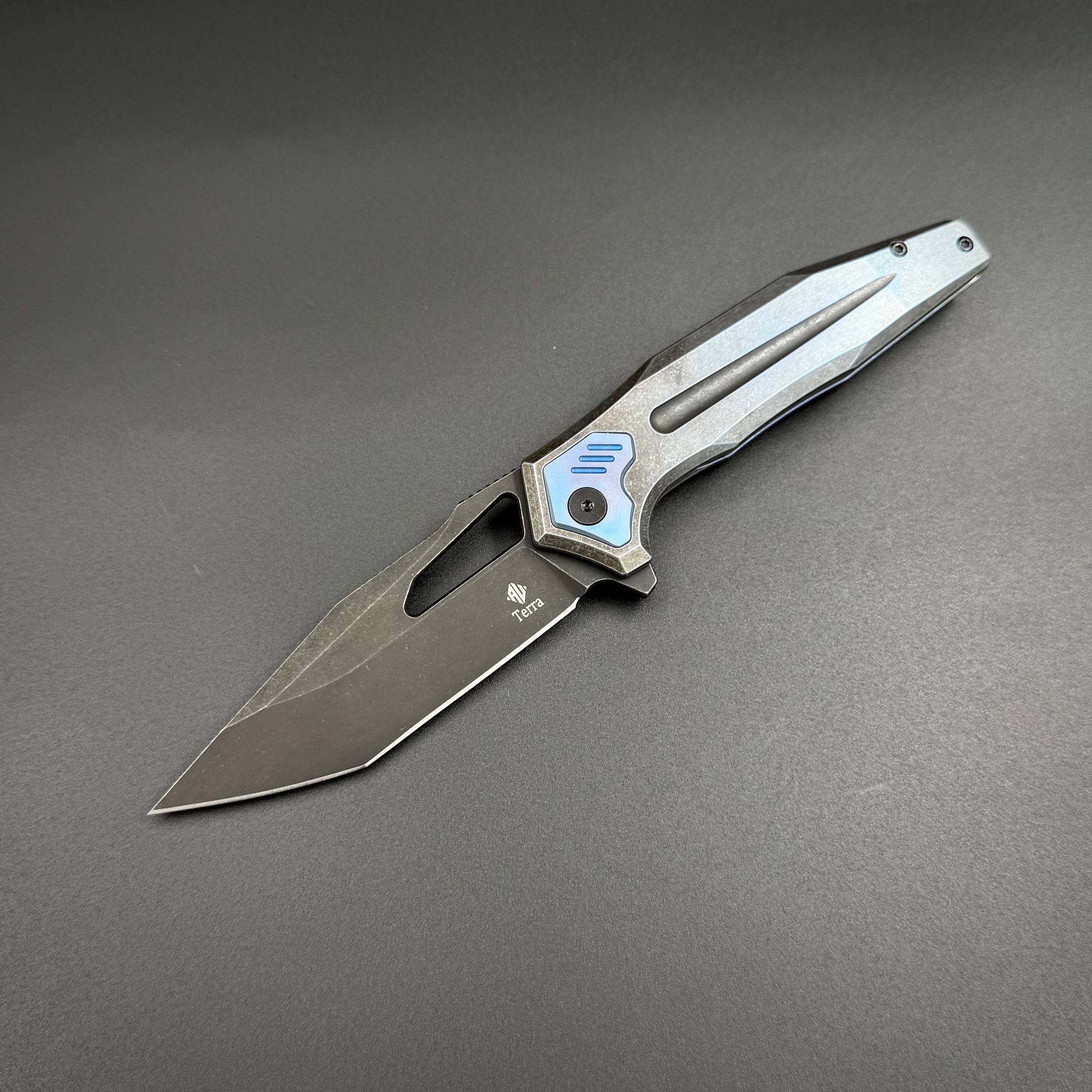 Складной нож Xornis N690CO Blue BW Titanium Terra Series Alpha Miu