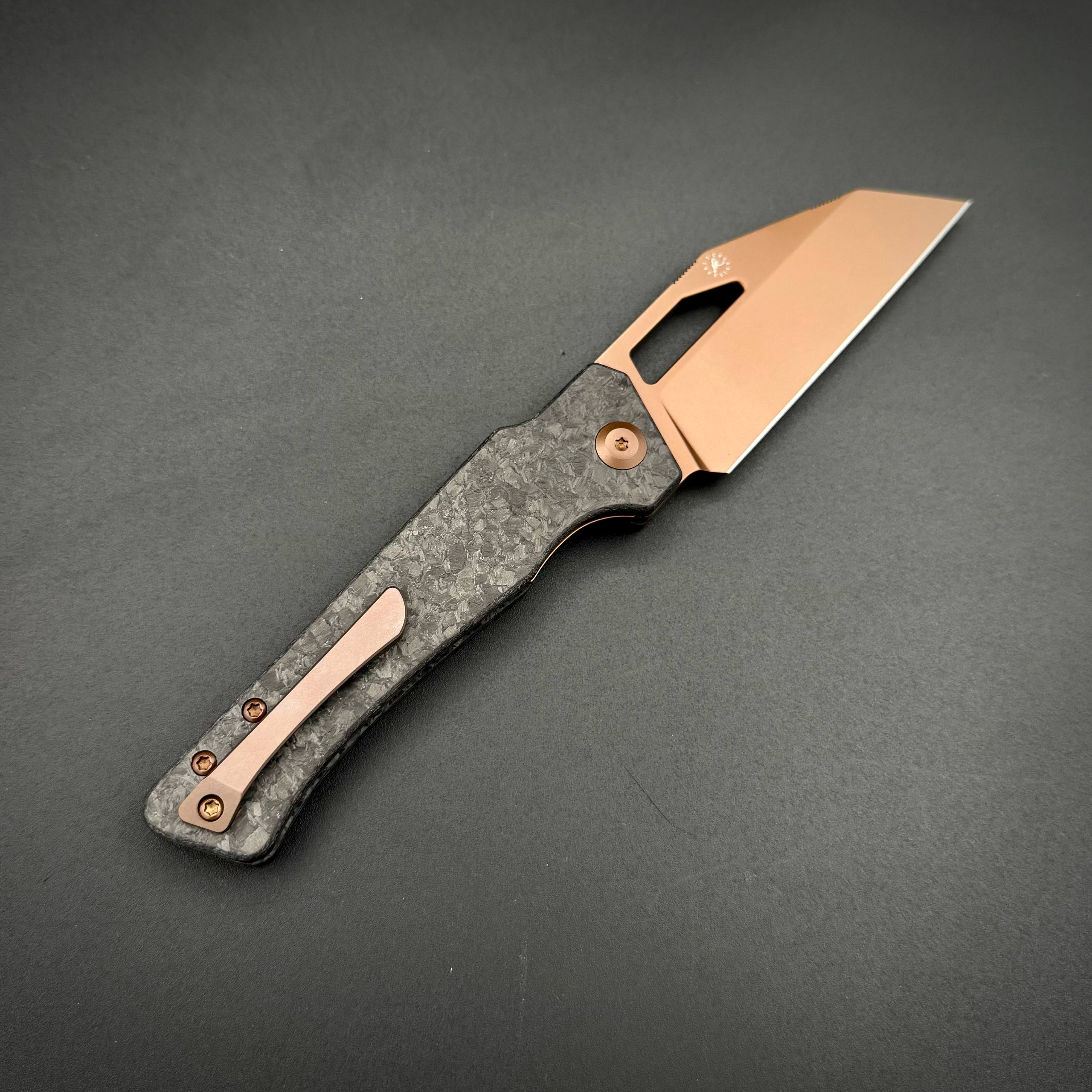 Складной нож Kansept Egress Rose Gold Coated CPM S35VN Shred Carbon Fiber