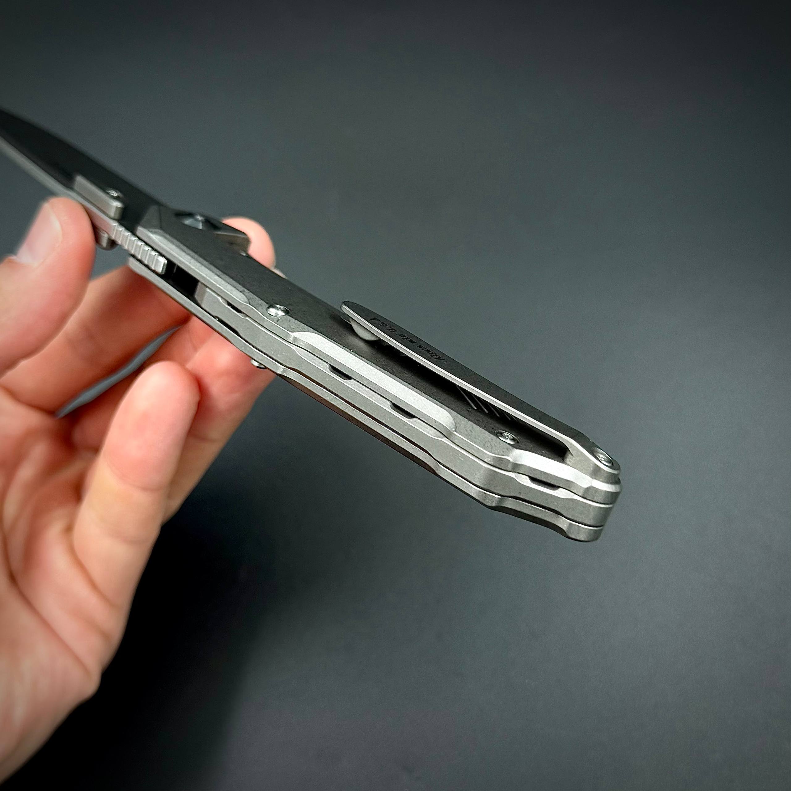 Складной нож Vigil n690co Titanium Carbon Fiber T108 Yellow Alpha Miu