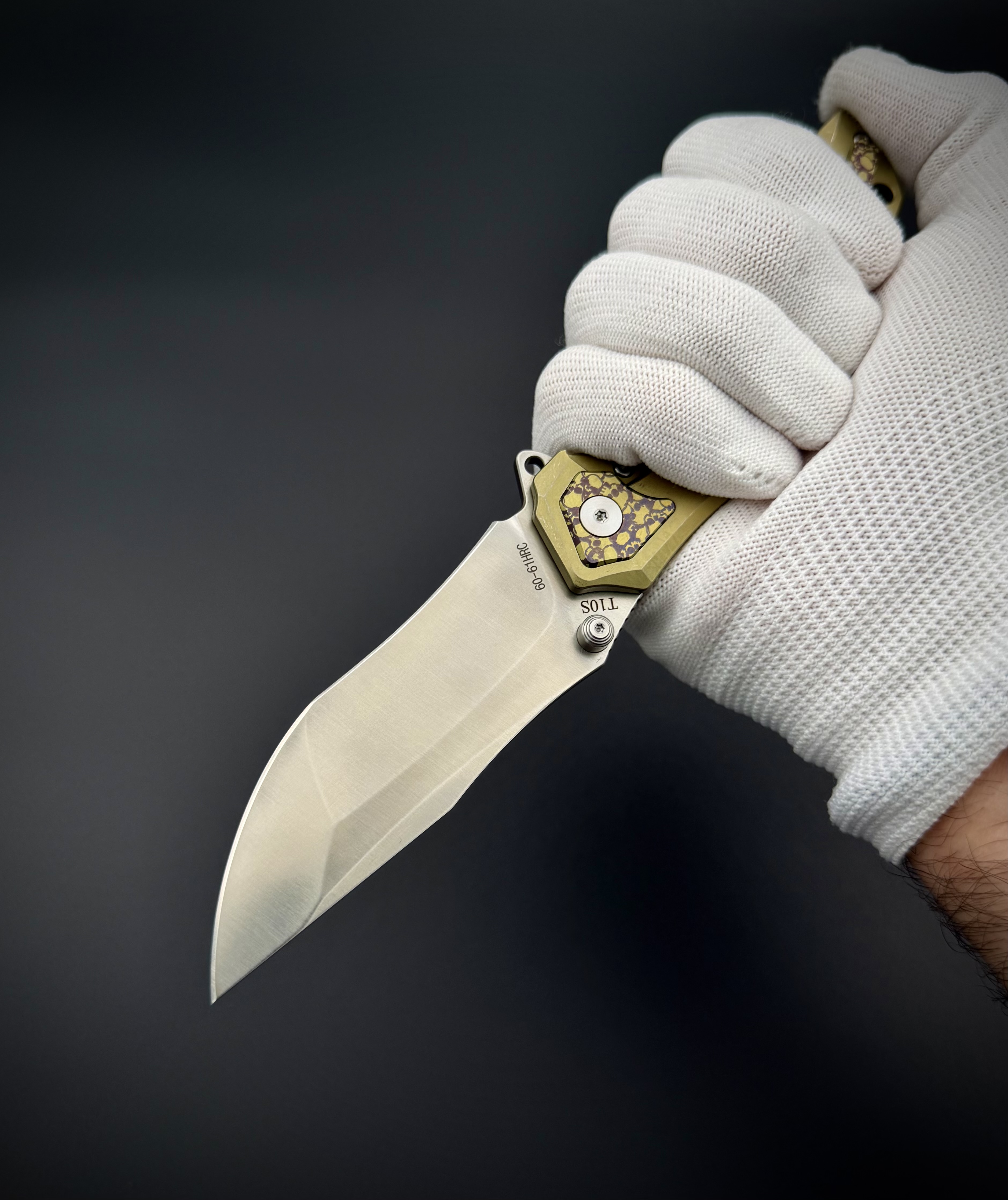 Складной нож Night Ghost Gold Alpha Miu