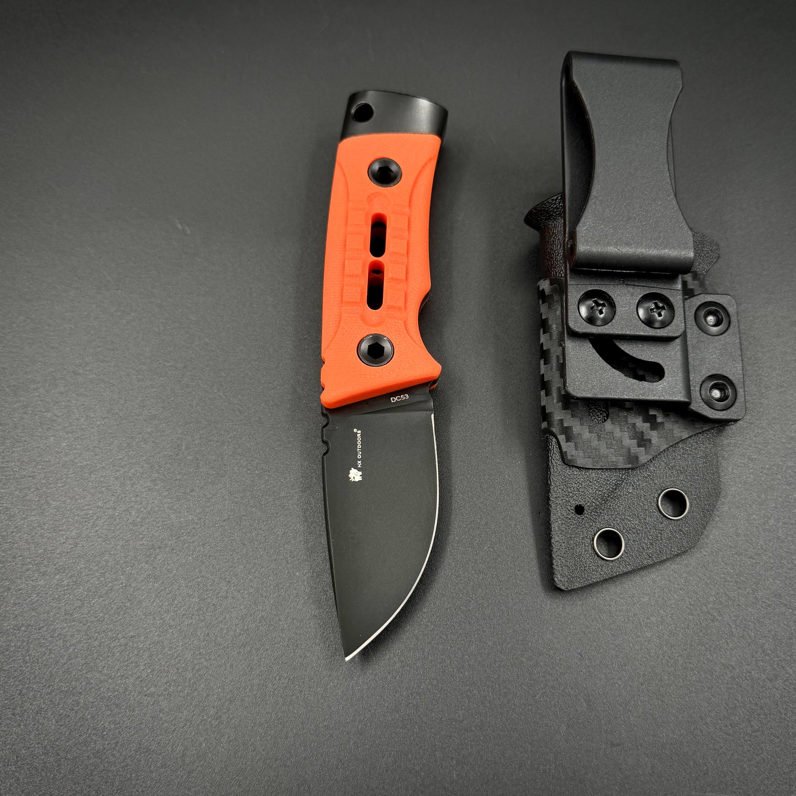 Нож EDC скиннер-горфикс LOCKLET Mini orange DC53 HX OUTDOORS
