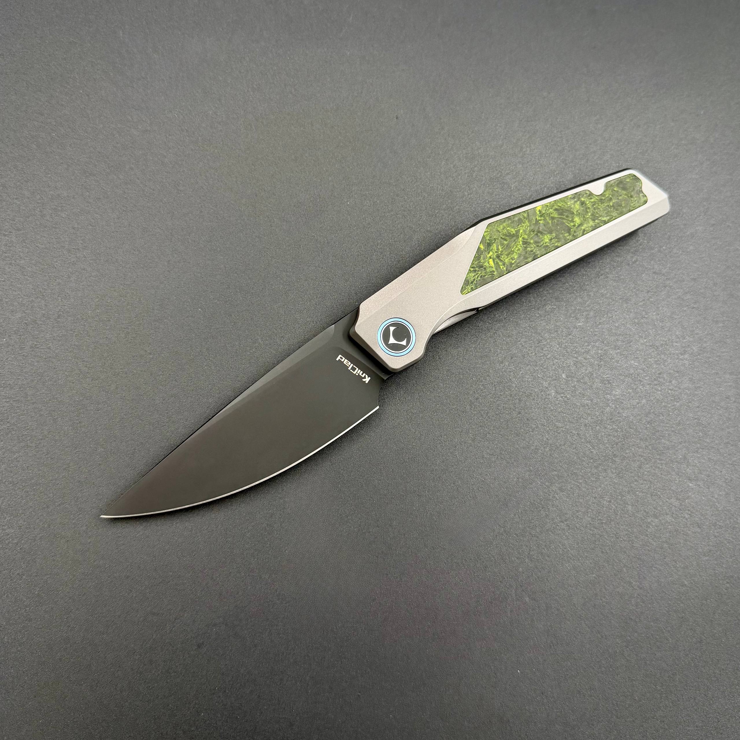 Kniclad Eclat CPM S35VN Green Carbon Fiber DLC