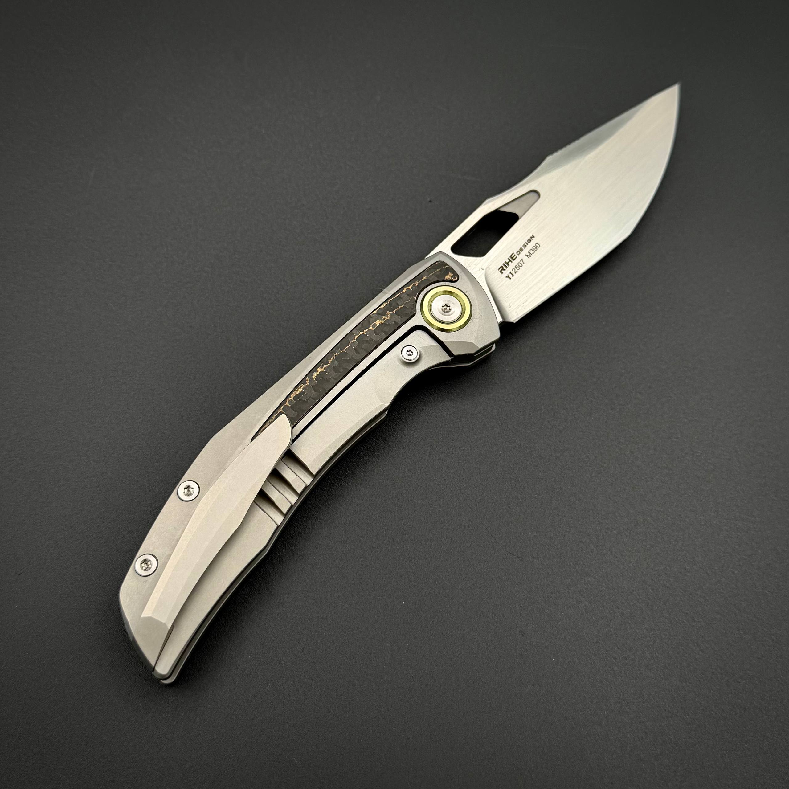 Складной нож Malacca Bohler M390 CRIO Titanium Carbon Fiber Pioneer EDC