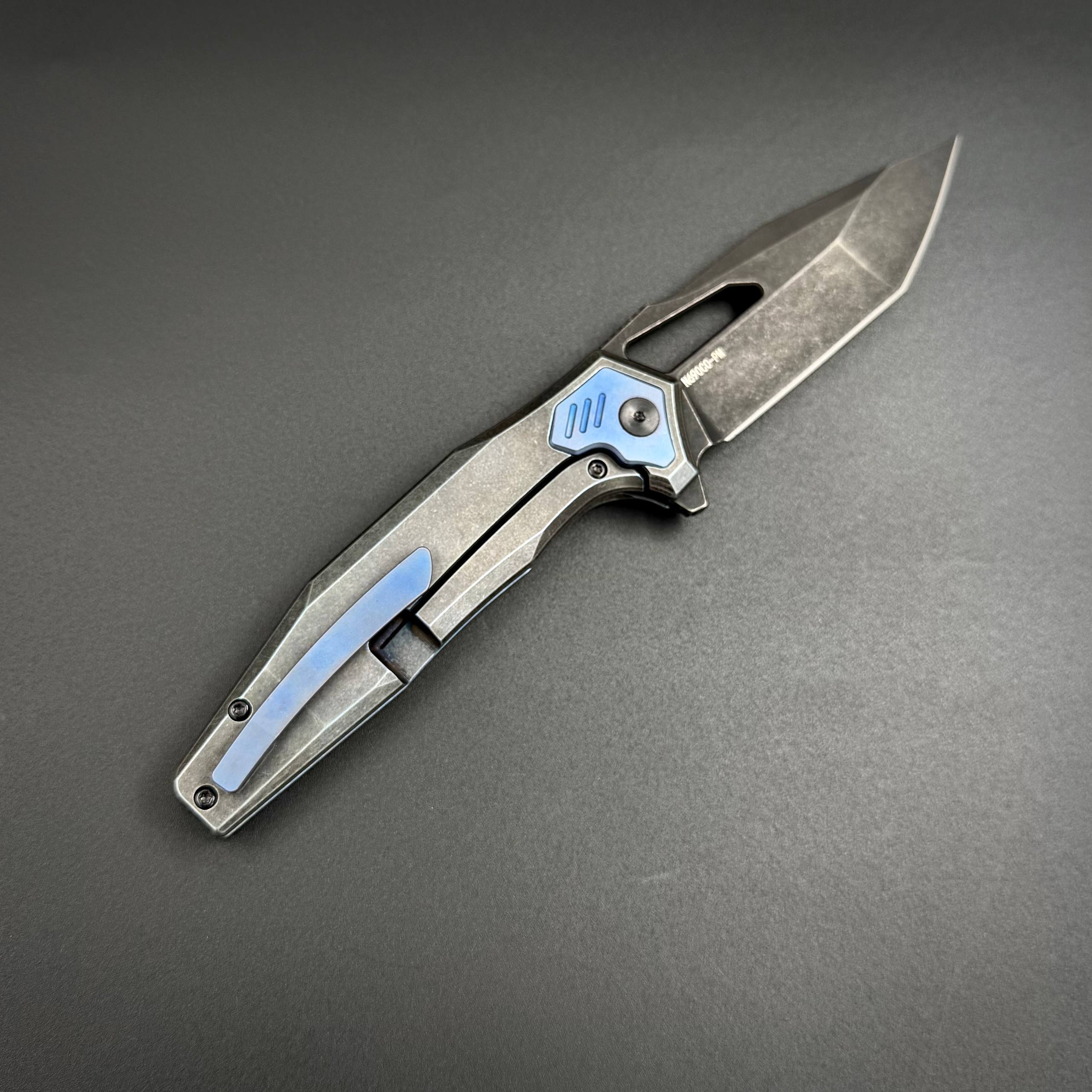 Складной нож Xornis N690CO Blue BW Titanium Terra Series Alpha Miu