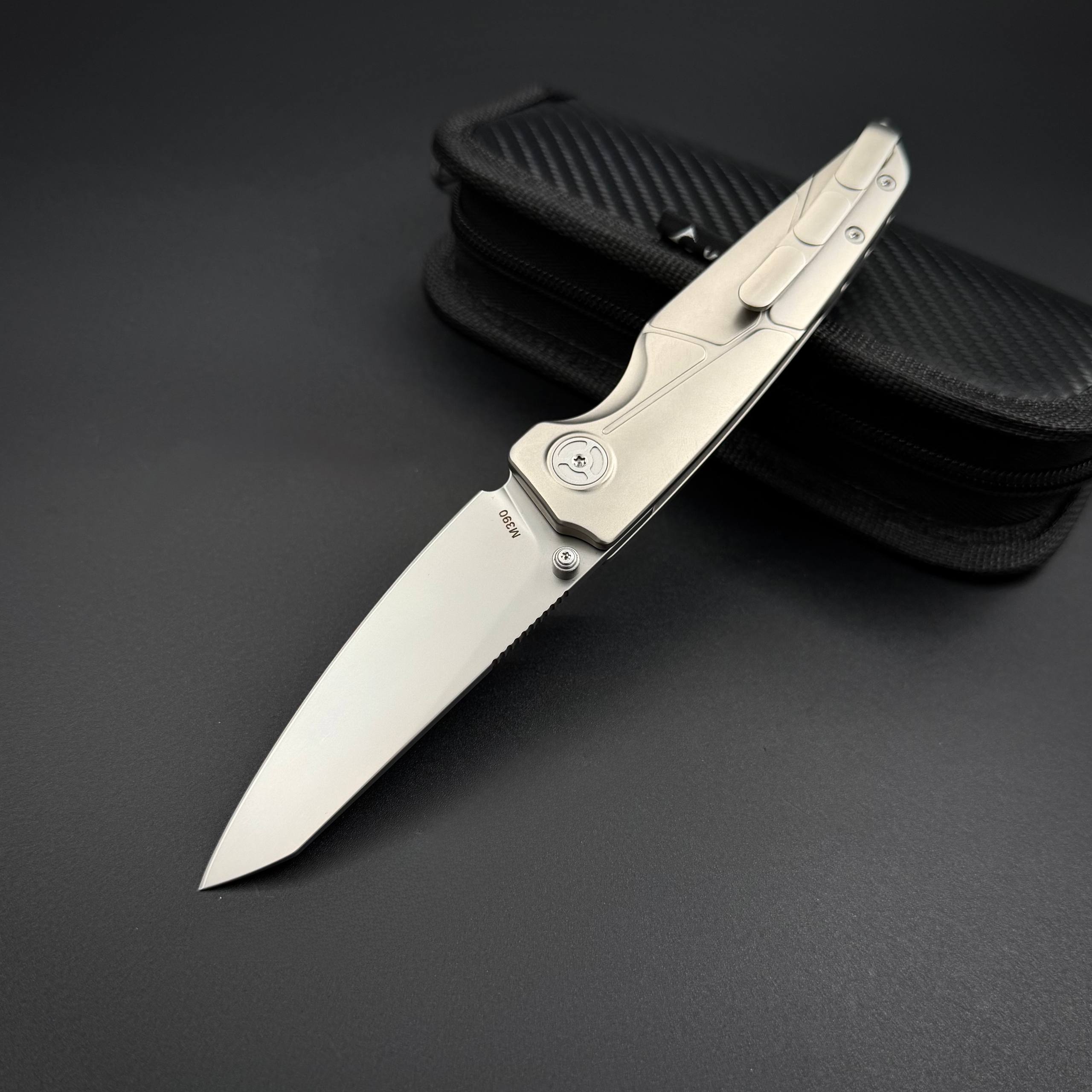 Kniclad ZEN Bohler M390 Titanium Beat Blast