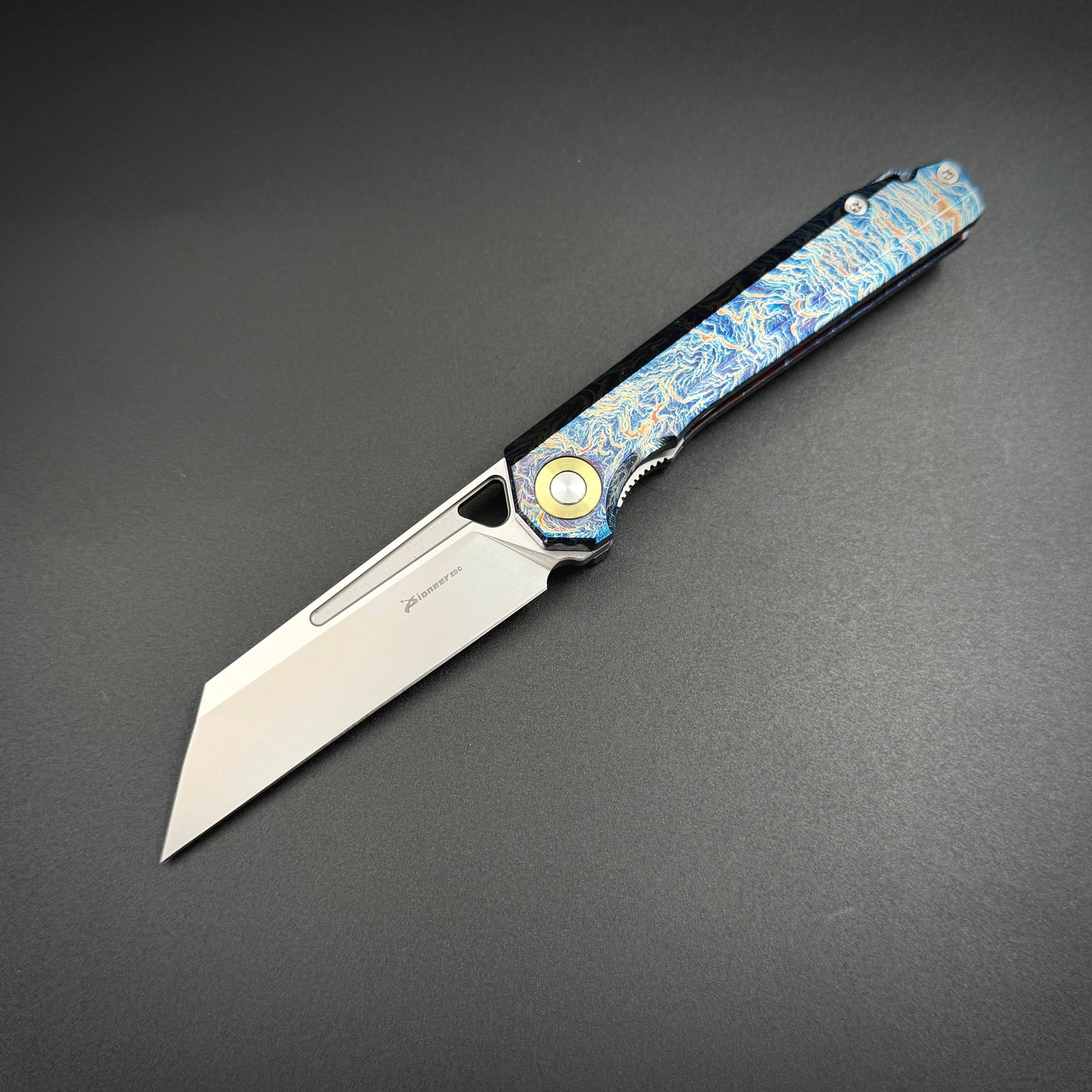 Складной нож Scramasax Electric Blue Pioneer EDC