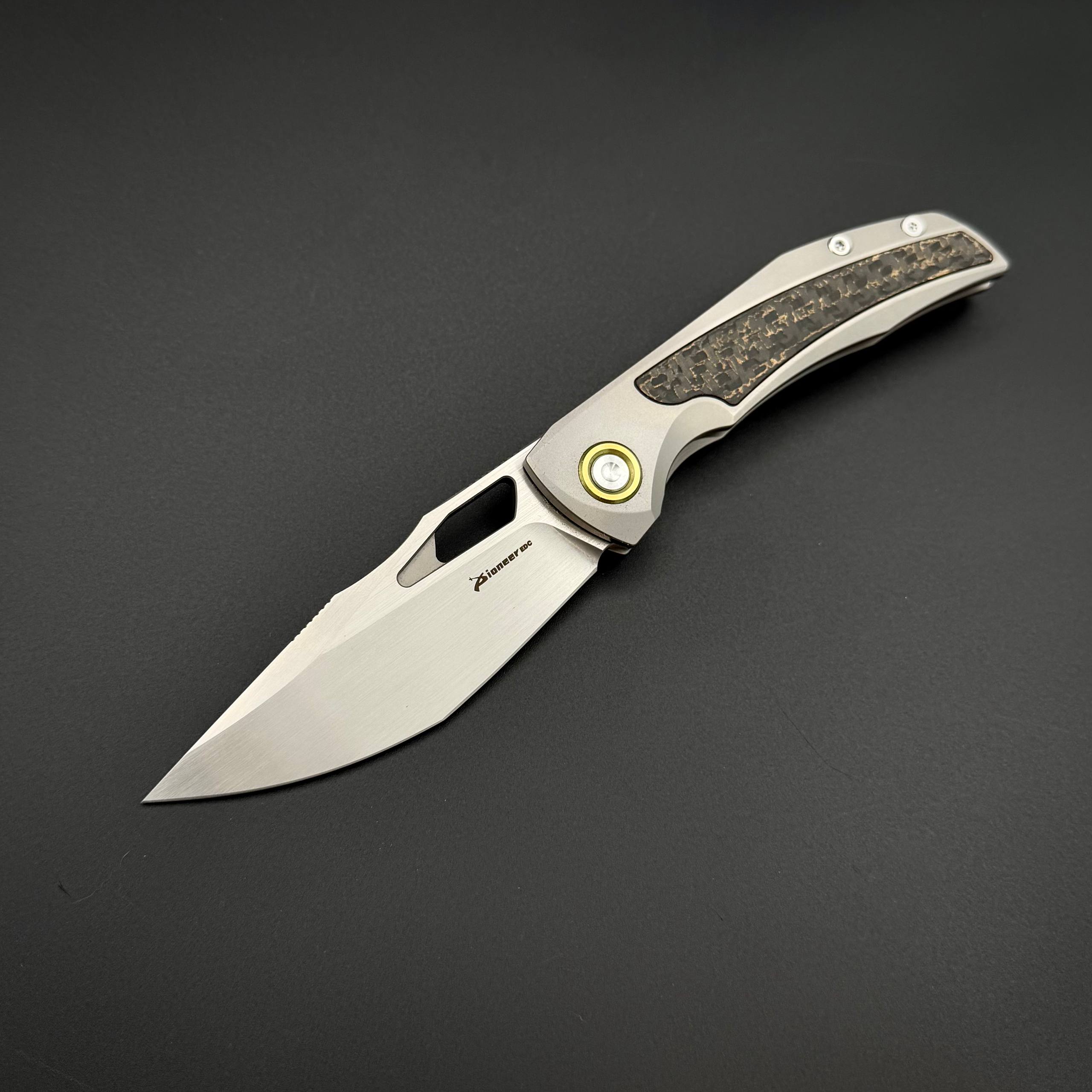 Складной нож Malacca Bohler M390 CRIO Titanium Carbon Fiber Pioneer EDC