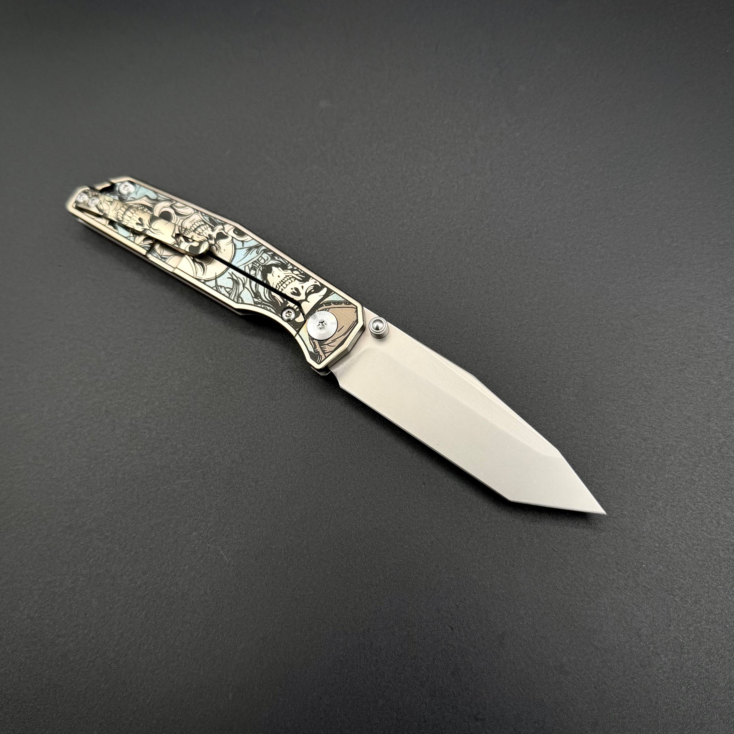 Складной нож Ghost Compact M390 Titanium Pioneer EDC