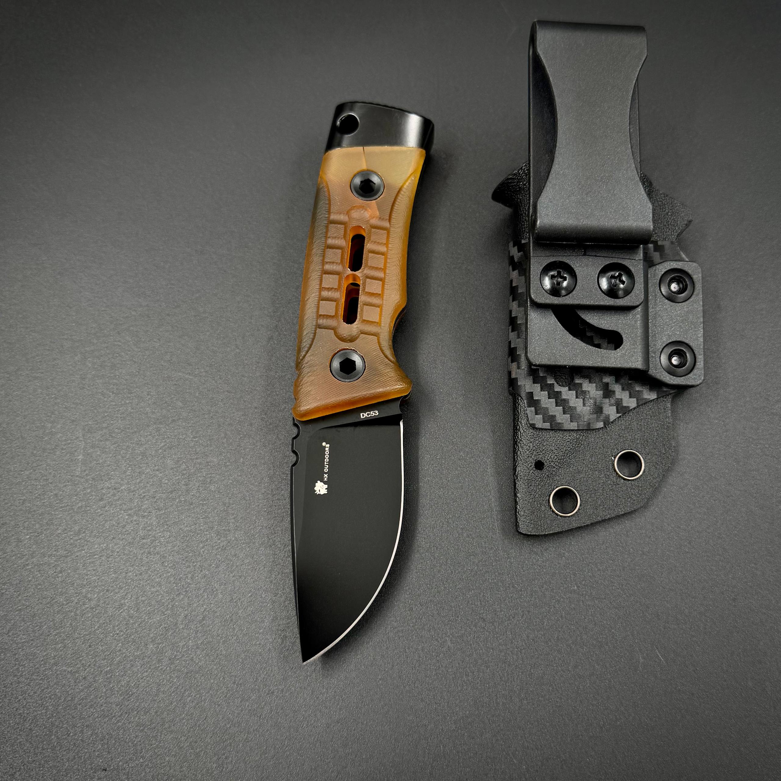 Нож EDC скиннер-горфикс Locklet Mini DC53 DLC Ultem HX OUTDOORS