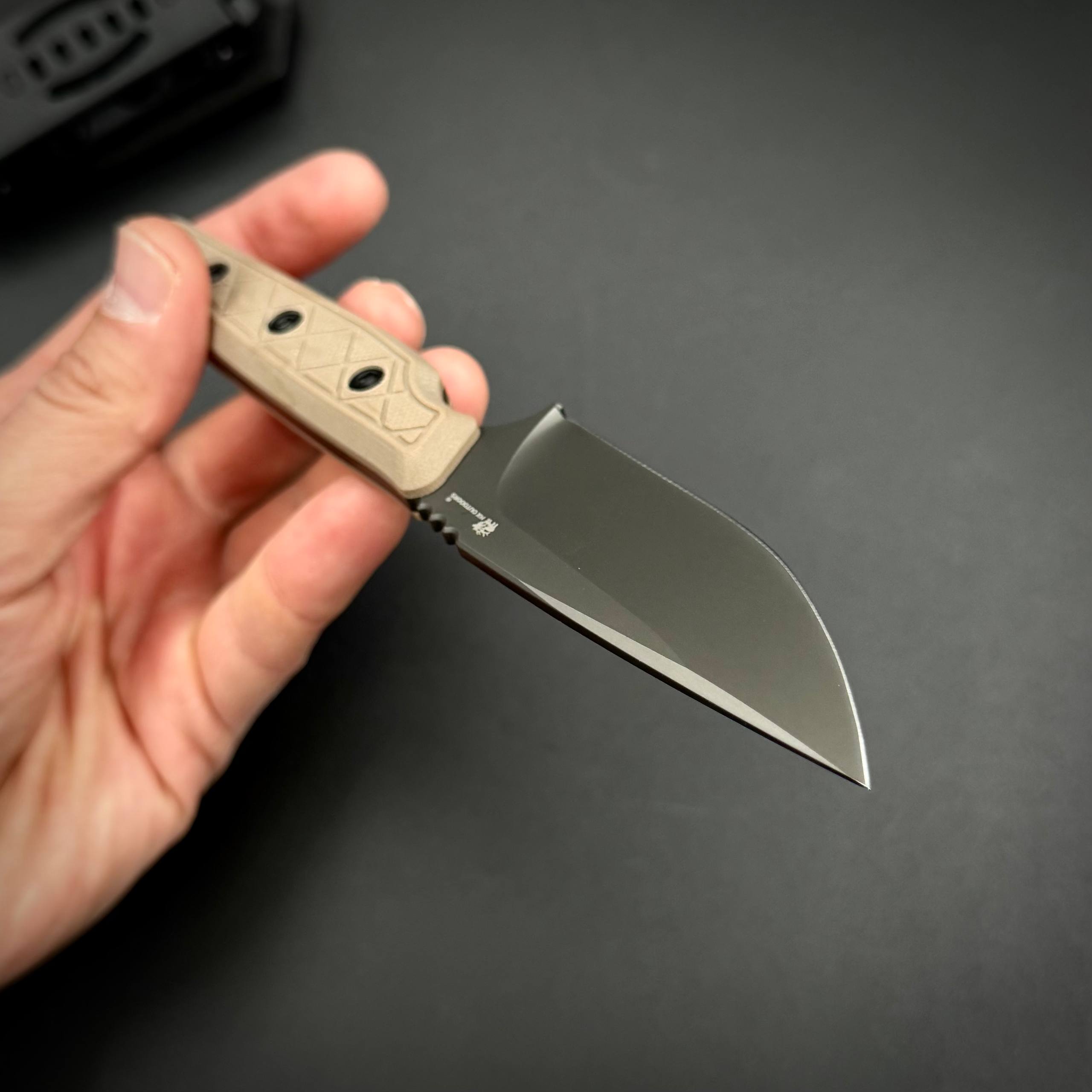 Нож скиннер HX OUTDOORS MAVERICK Sandvik 14C28N G10 Biege
