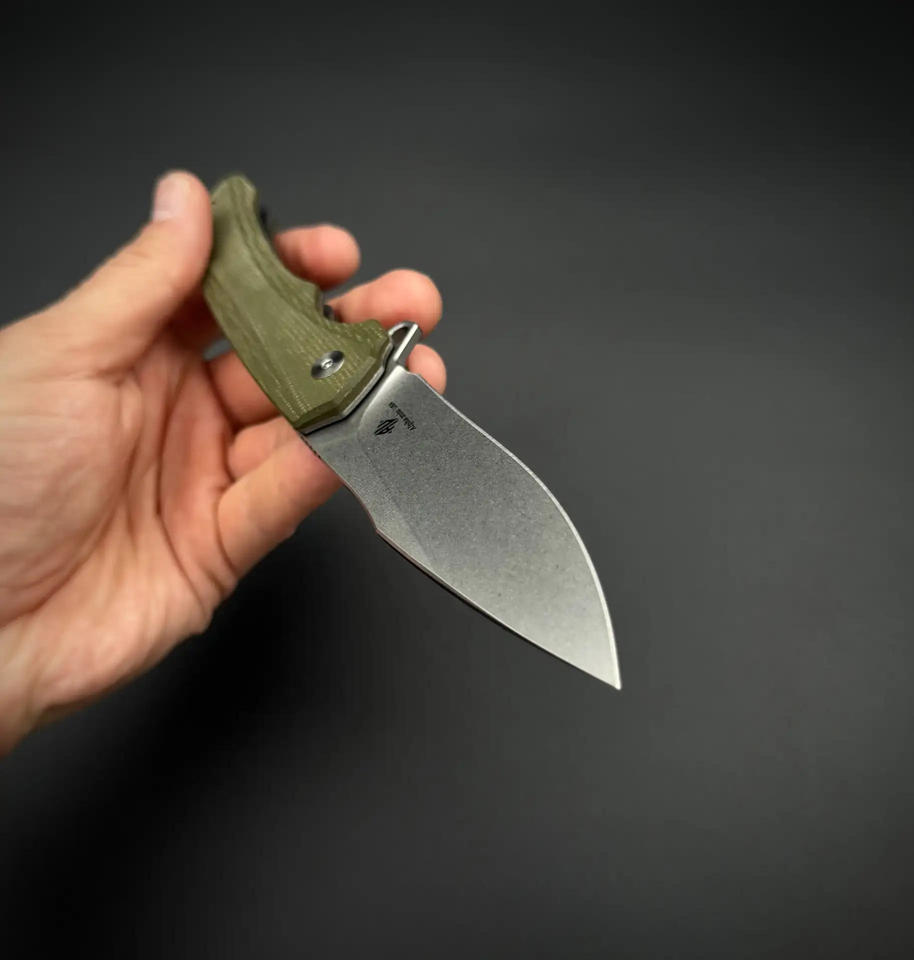 Складной нож Abyss-L n690co G10 Olive Alpha Miu