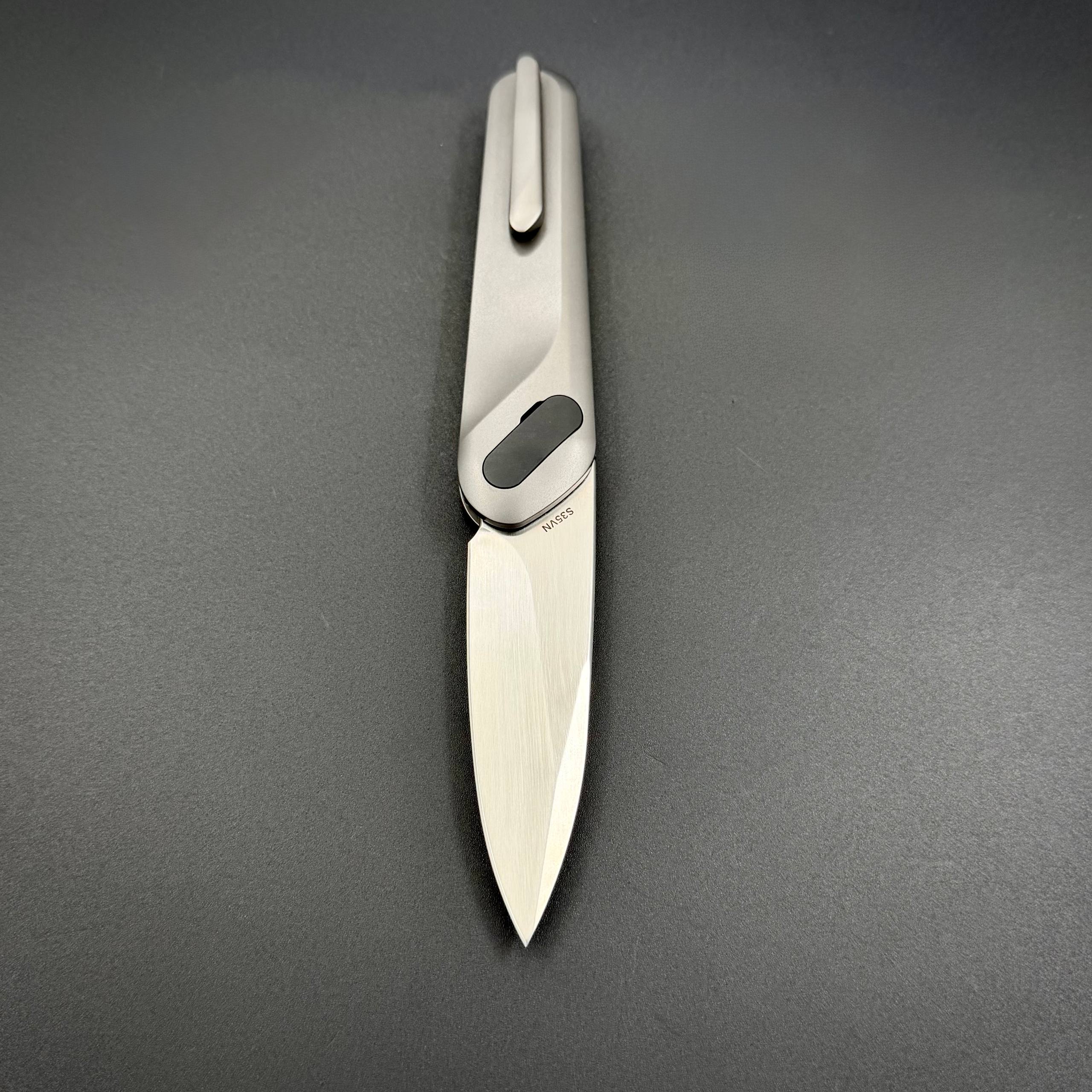 Складной нож Kniclad Ginren CPM S35VN Satin Dark Gray Titanium