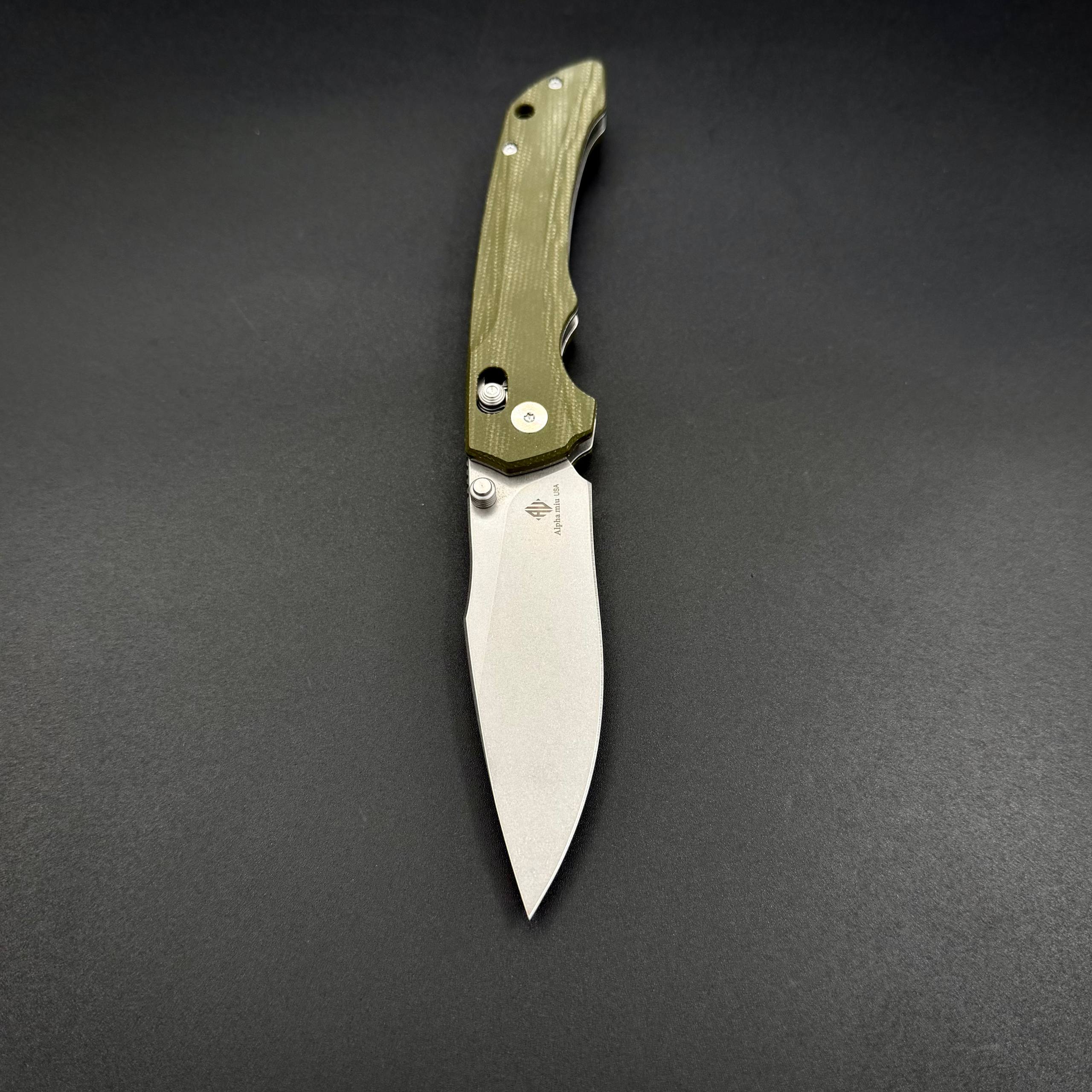 Складной нож Abyss-C n690co G10 Olive Alpha Miu