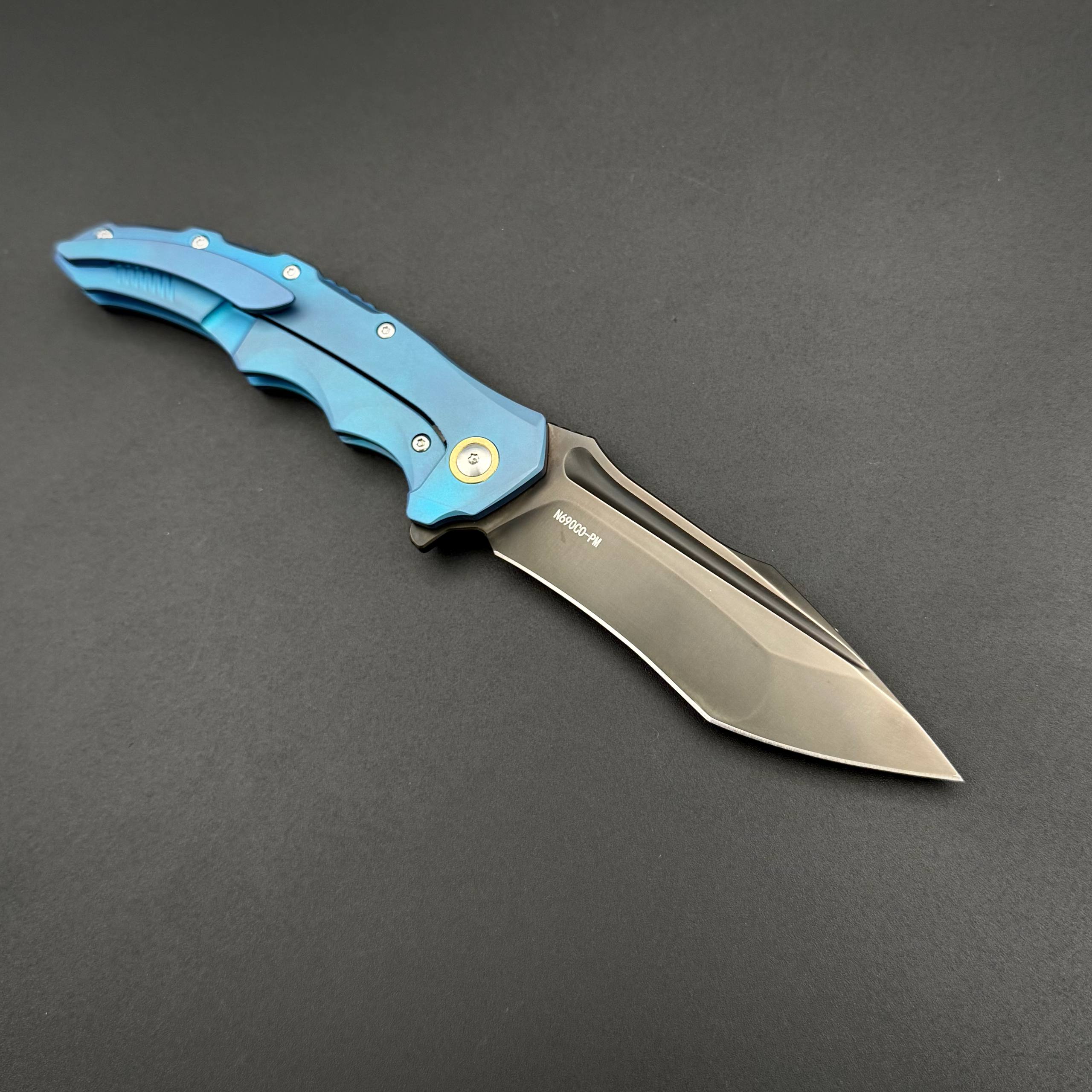 Складной нож Umbra Blue Terra N690CO Titanium DLC