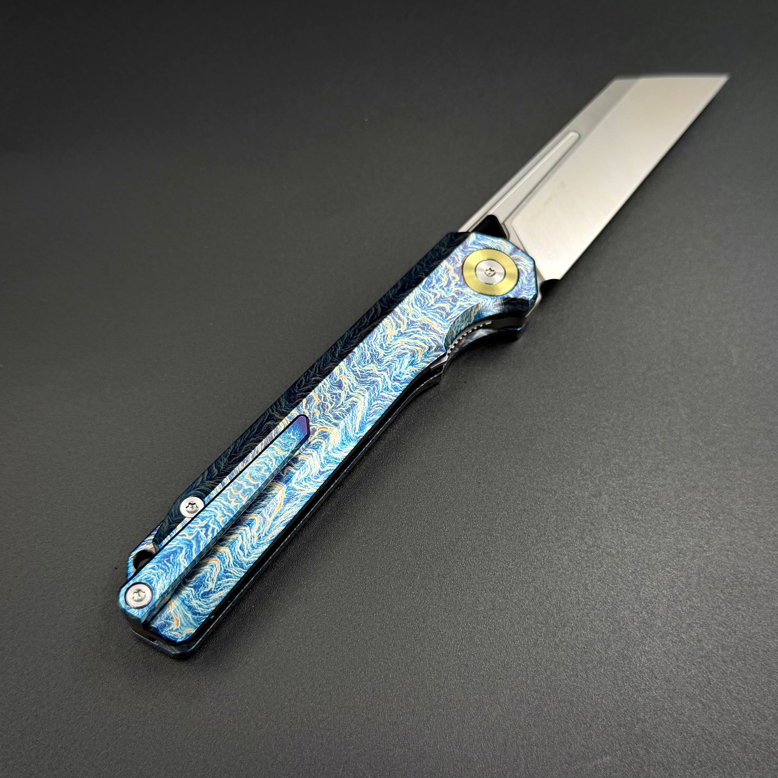 Складной нож Scramasax Electric Blue Pioneer EDC
