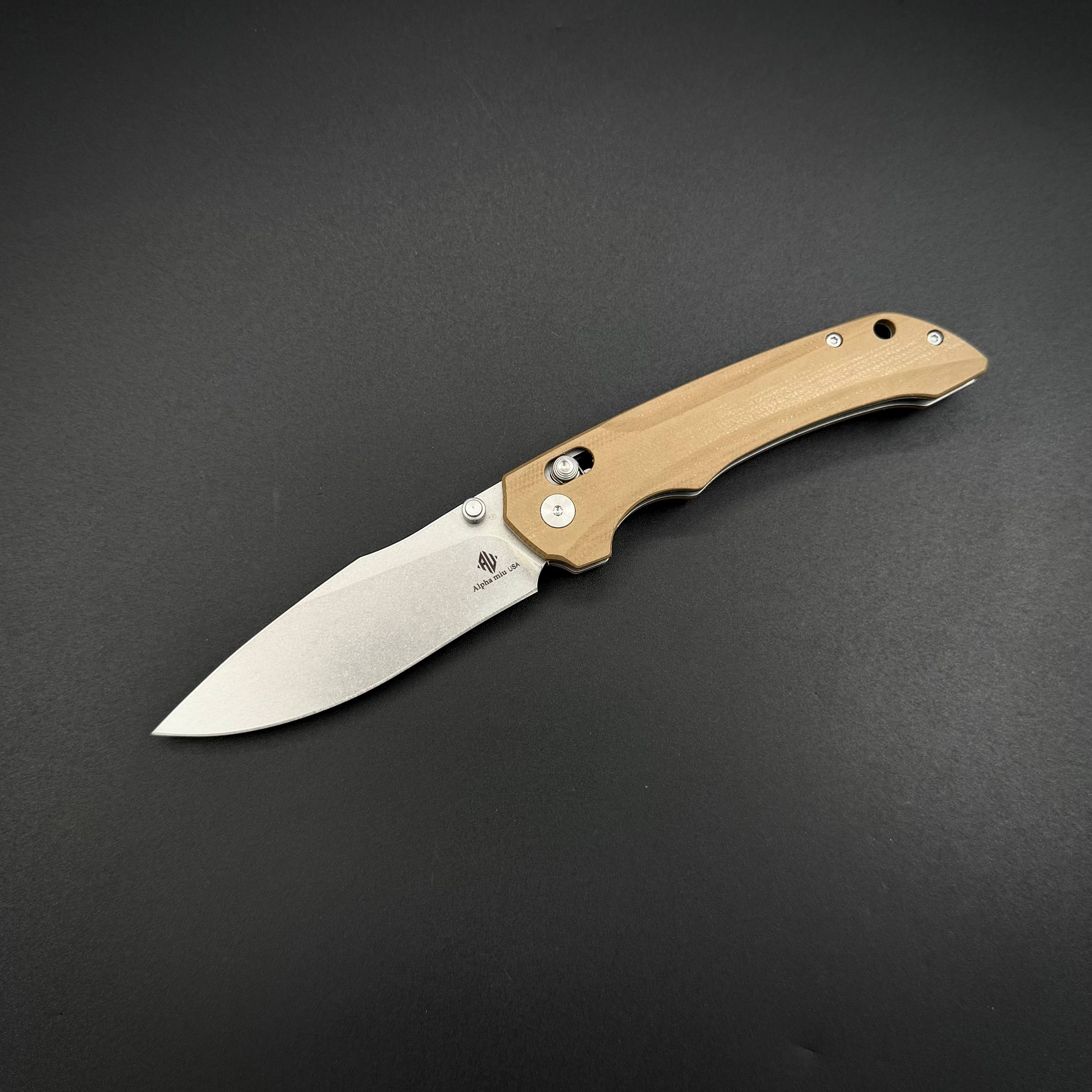 Складной нож Abyss-C n690co G10 Sand Alpha Miu