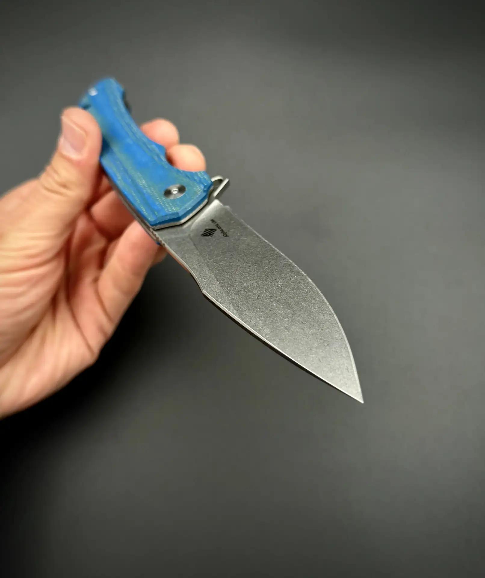 Складной нож Abyss-L n690co G10 Blue Alpha Miu