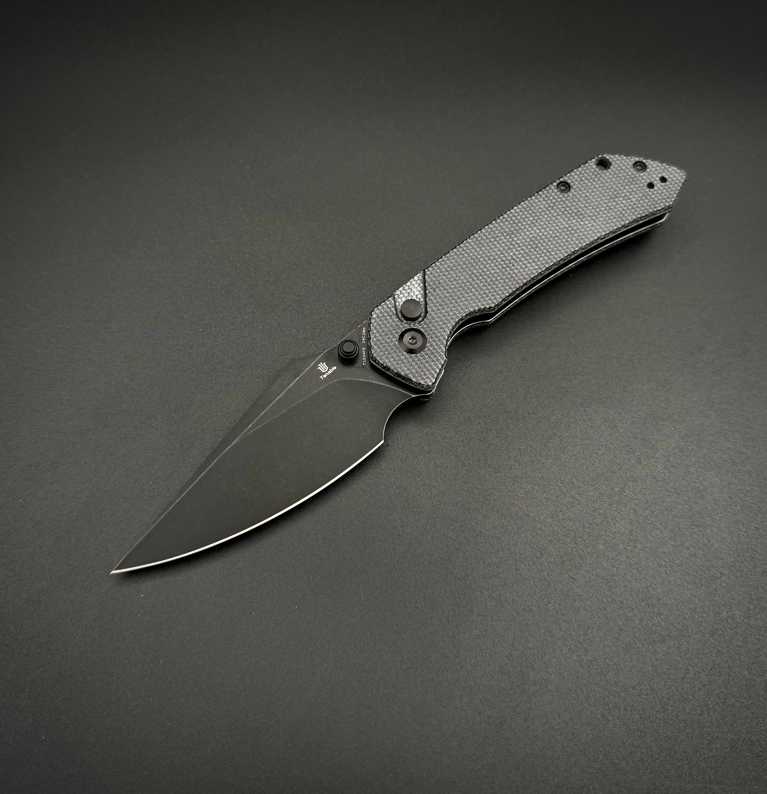 Складной нож Tenable Fenrir Blackwash 14C28N Black Micarta