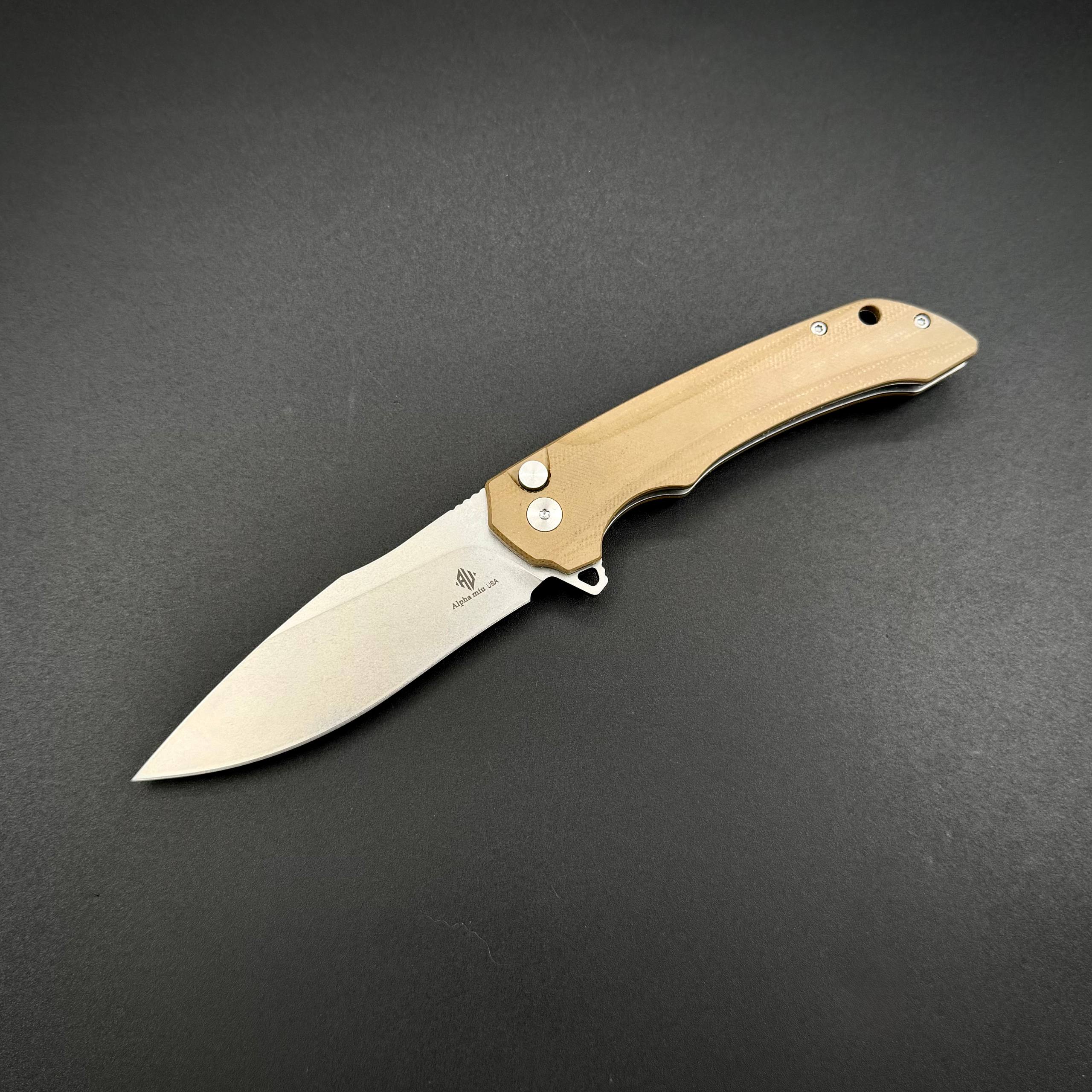 Складной нож Abyss-B n690co G10 Sand Alpha Miu