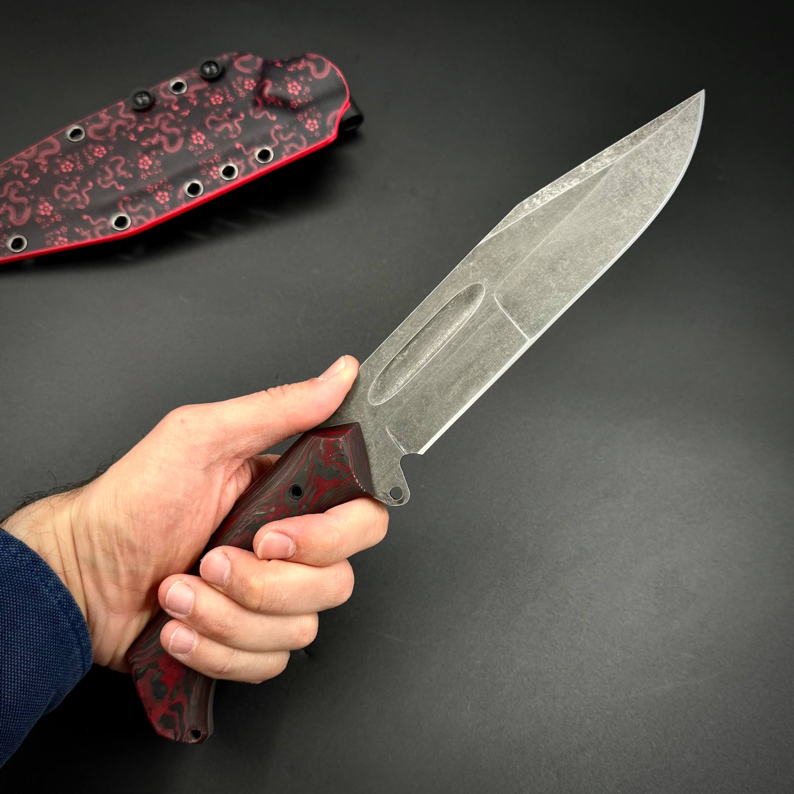 Нож ручной работы Ахиллес Red Dragon Custom Max Knives