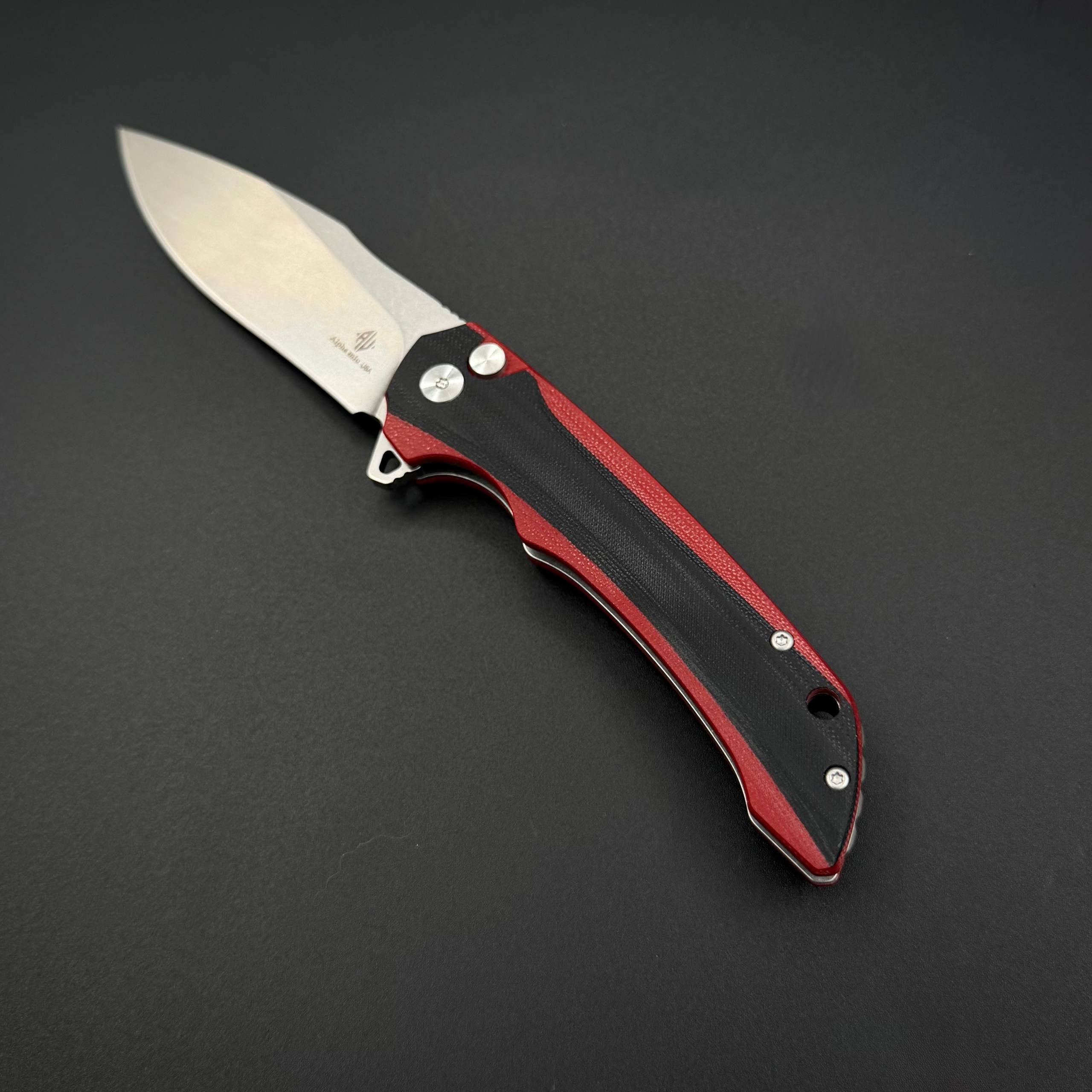 Складной нож Abyss-B n690co G10 Black Red Alpha Miu