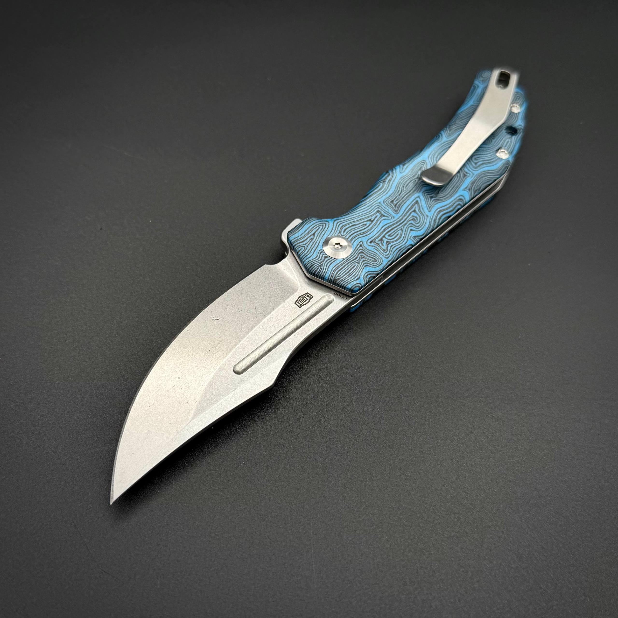 Складной нож Tenable Orion Sandvik 14C28N Blue Topo G-mascus