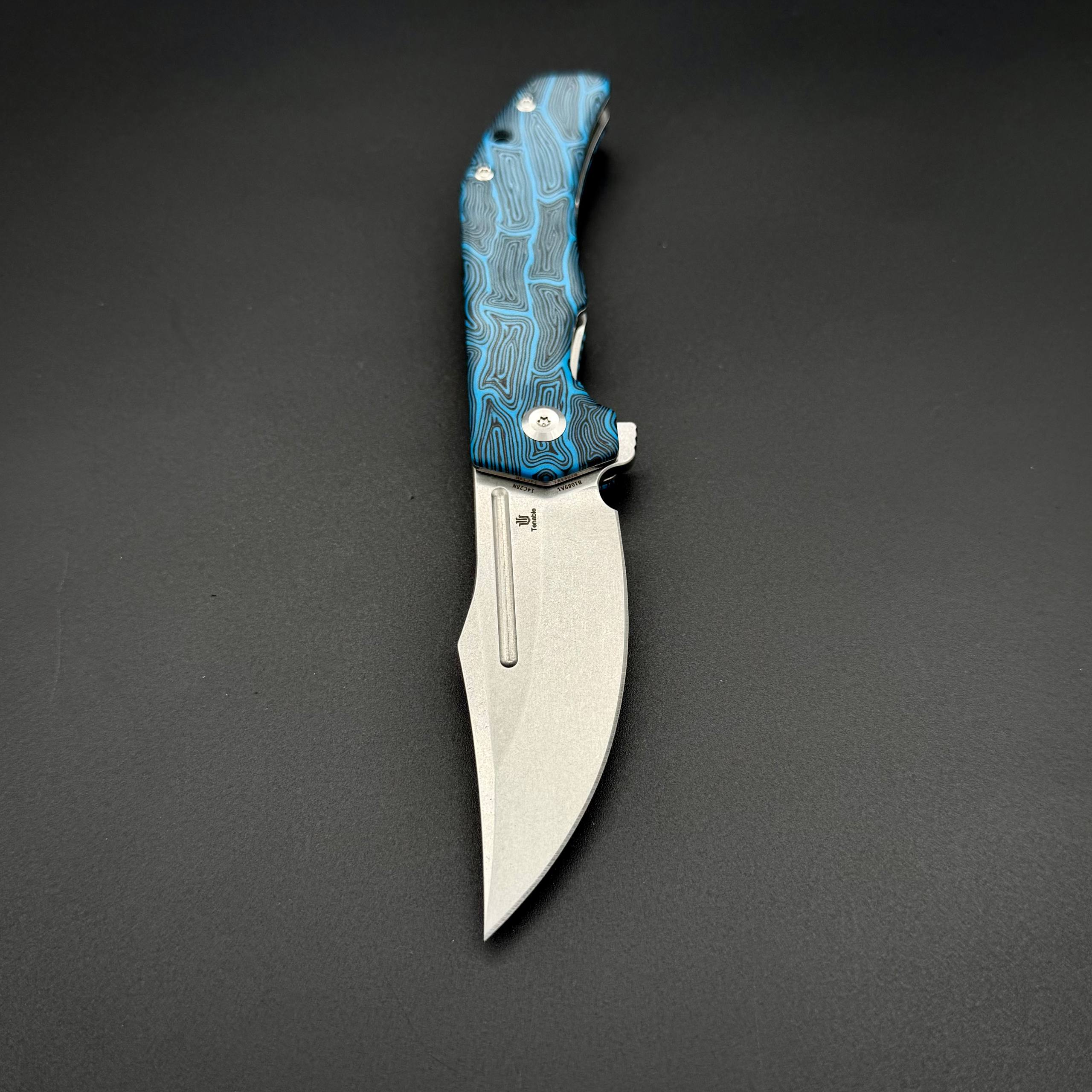 Складной нож Tenable Orion Sandvik 14C28N Blue Topo G-mascus