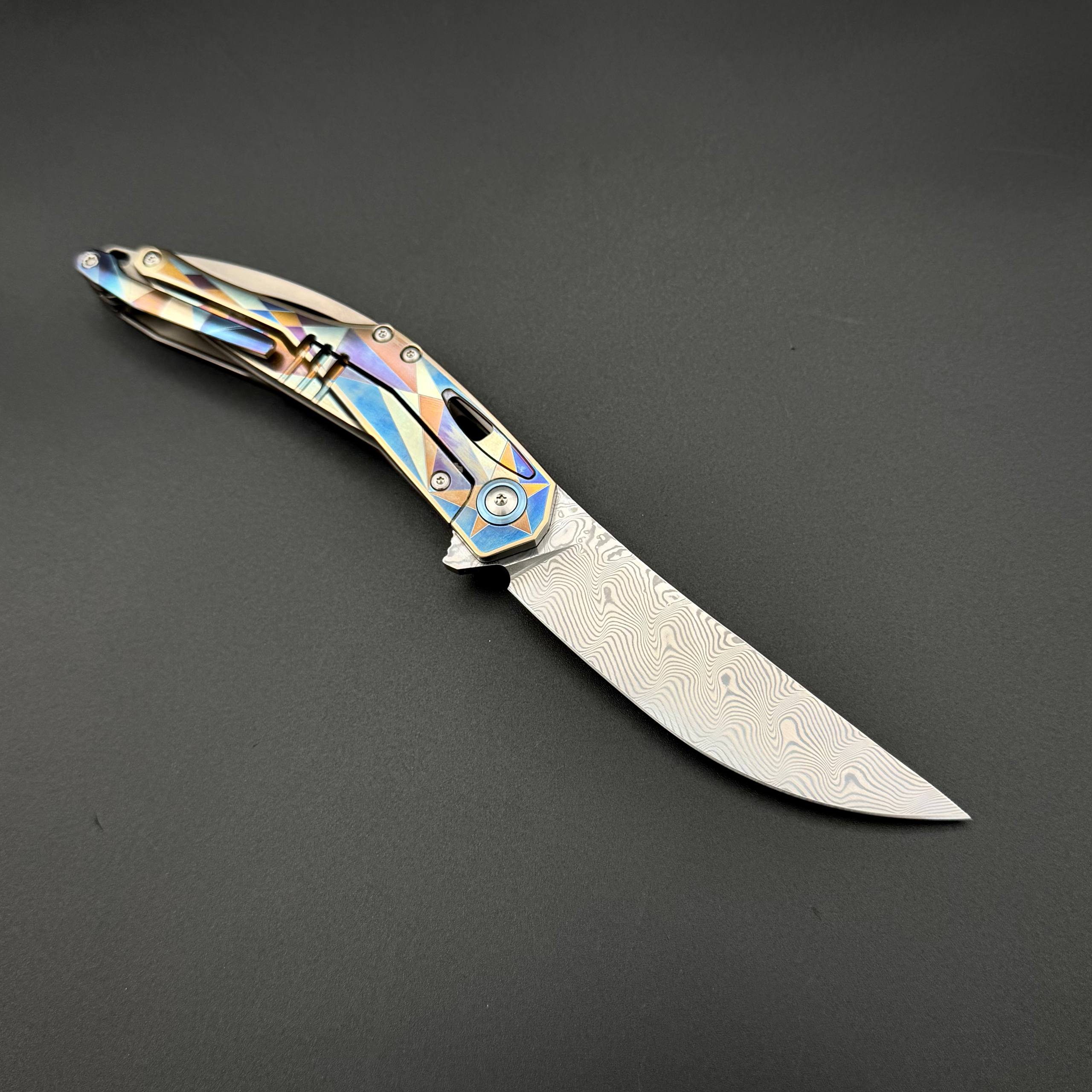 Складной нож Vireon Damascus Colorful Terra Series