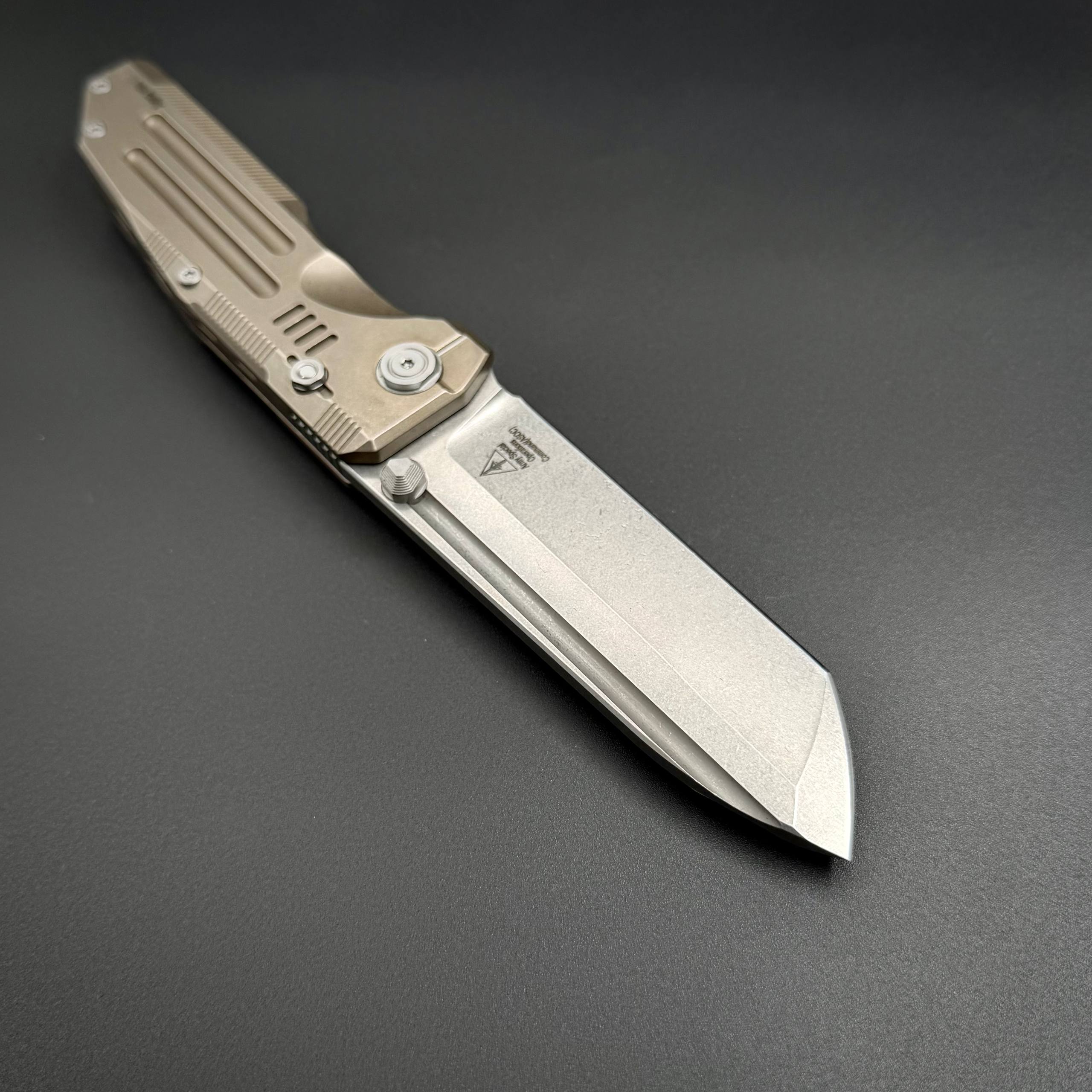 Складной тактический нож Alien n690c0 Titanium Bronze Alpha Miu
