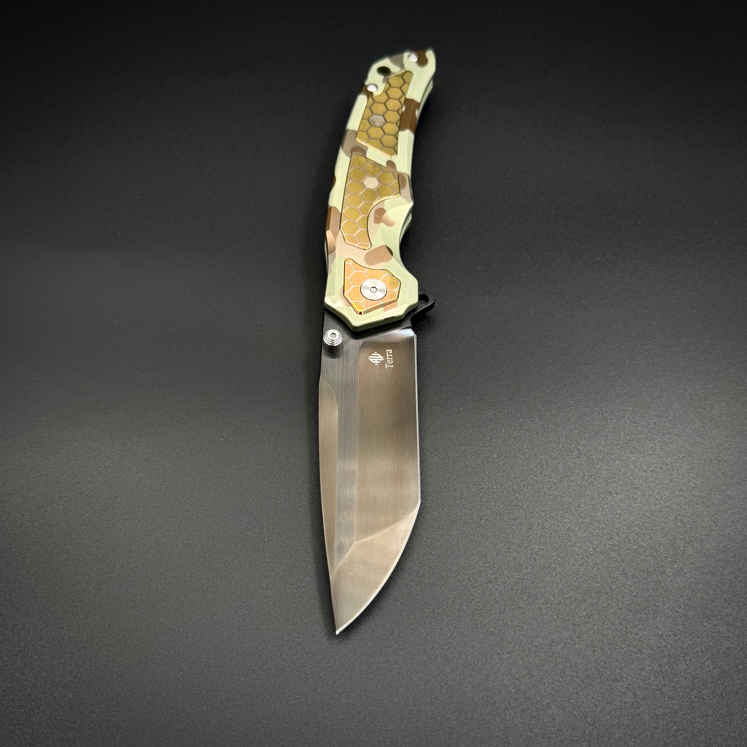 Складной нож REX N690CO Titanium Brown Alpha Miu