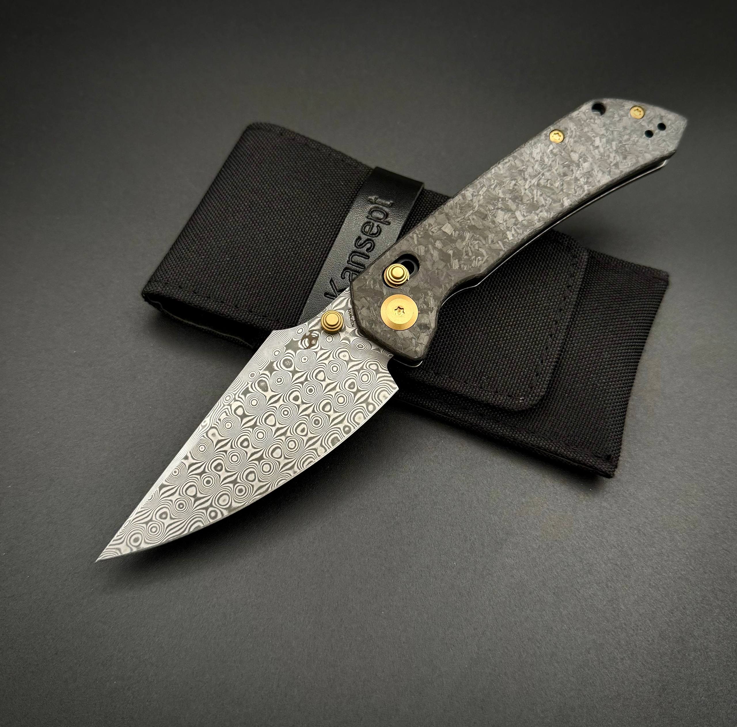 Kansept Fenrir Damascus Shred Carbon Fiber