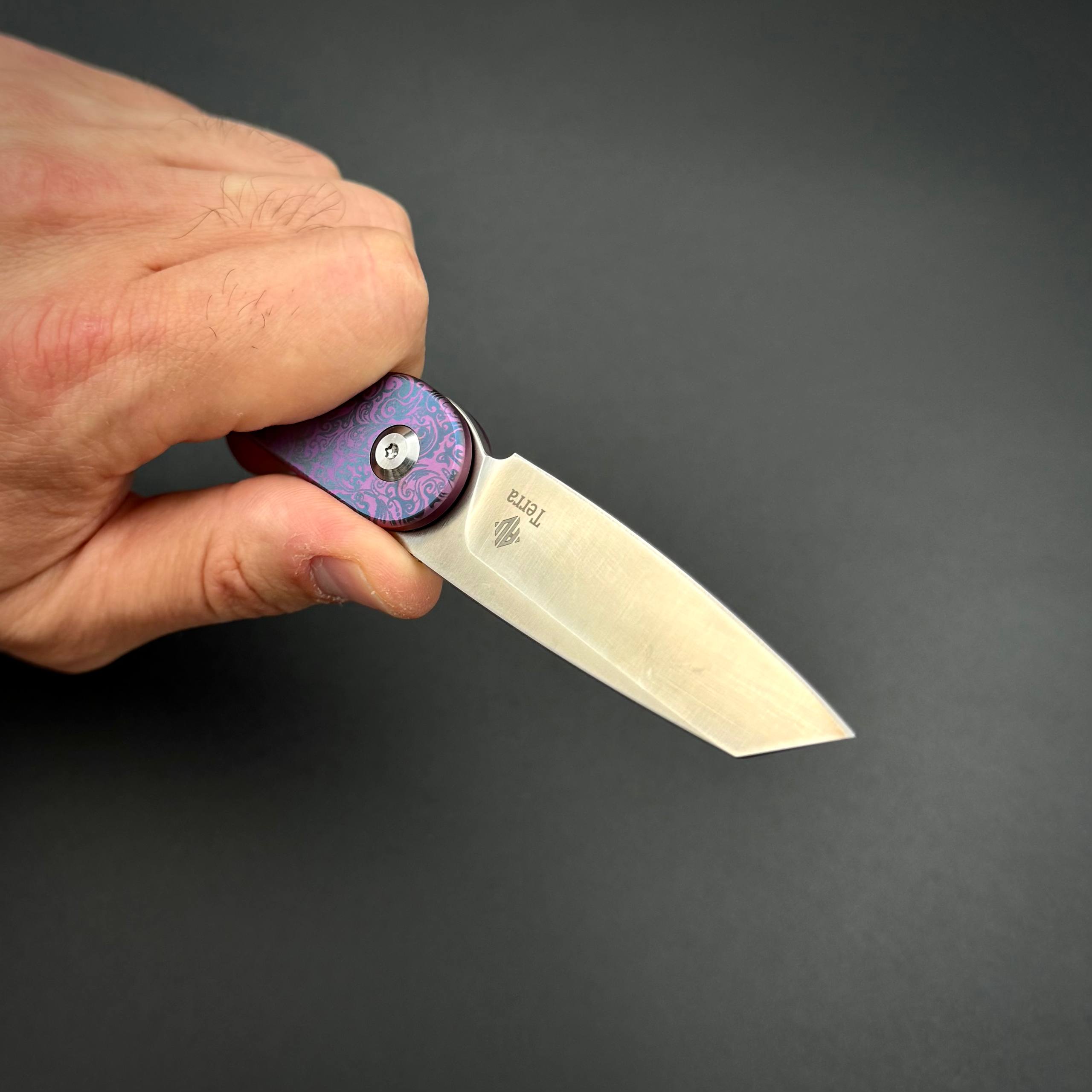 Складной нож Kairo Purple M390 Titanium Terra Series