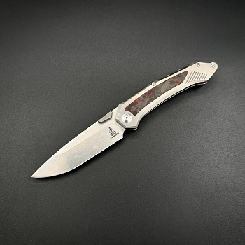 Складной нож Vigil n690co Titanium Carbon Fiber T106 Red Alpha Miu