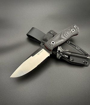Нож выживания WithArmour Mercenary Serrated BK